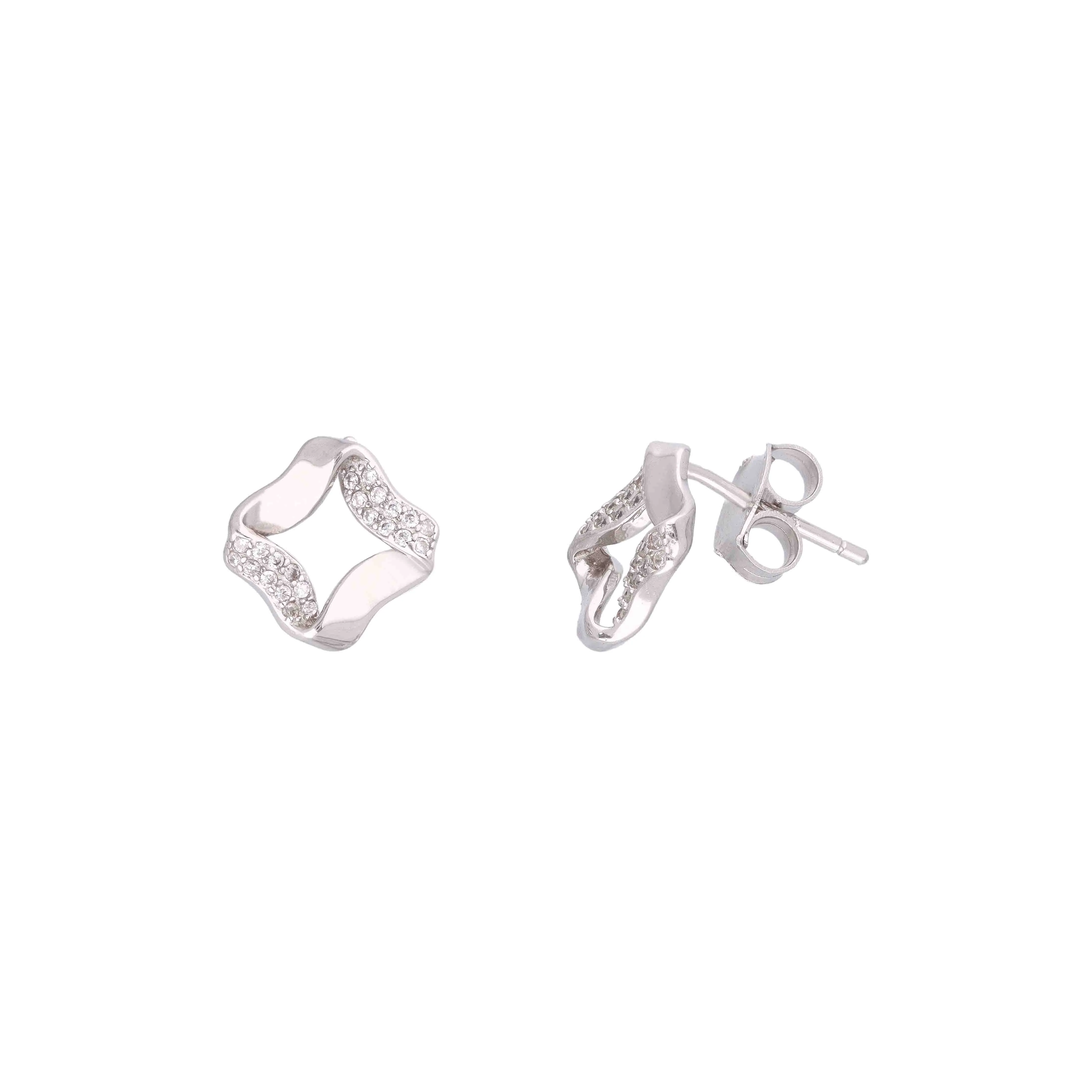 Sterling Silver Luxe Swirl Studs Earring - Image 7