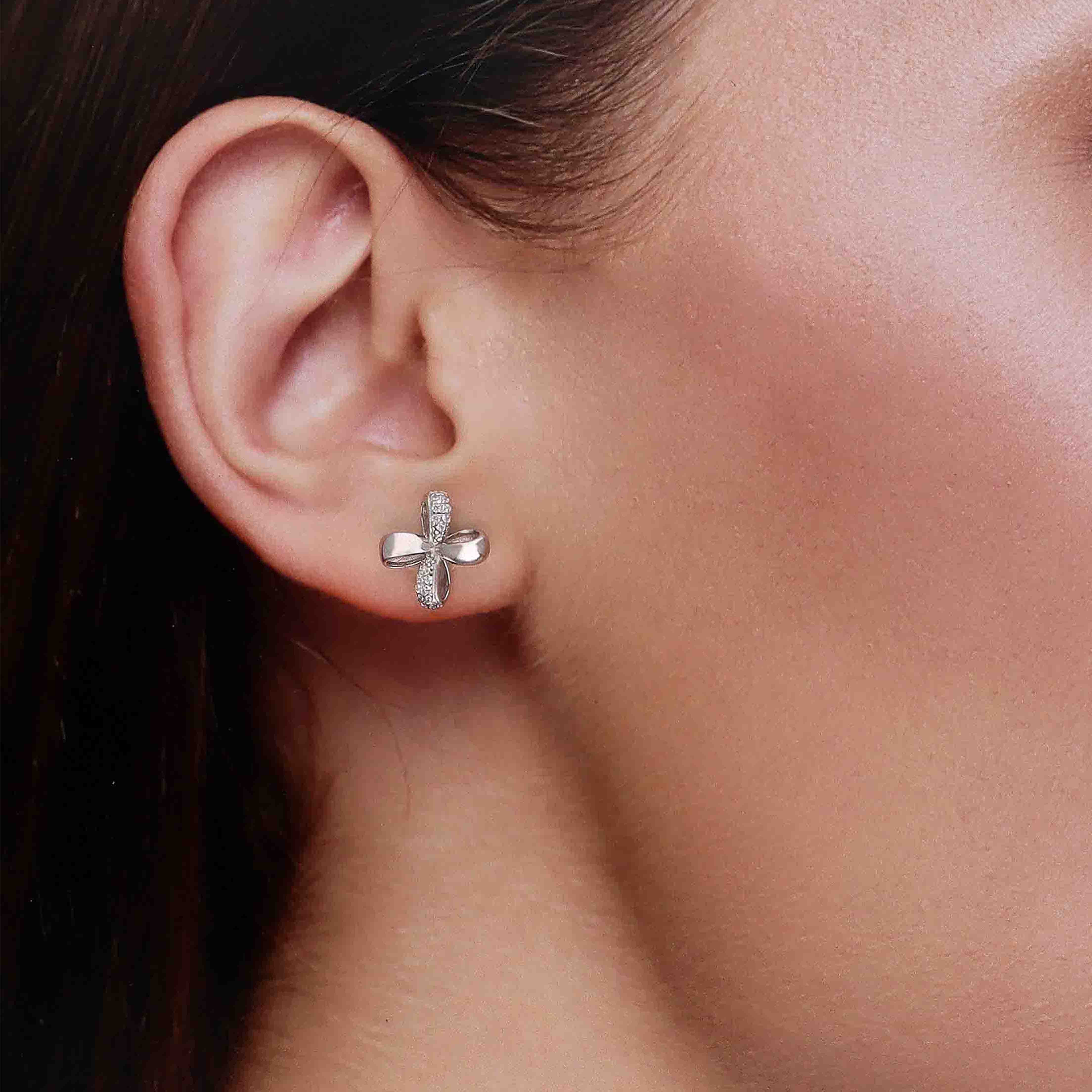 Sterling Silver Elegant Knot Studs - Image 4