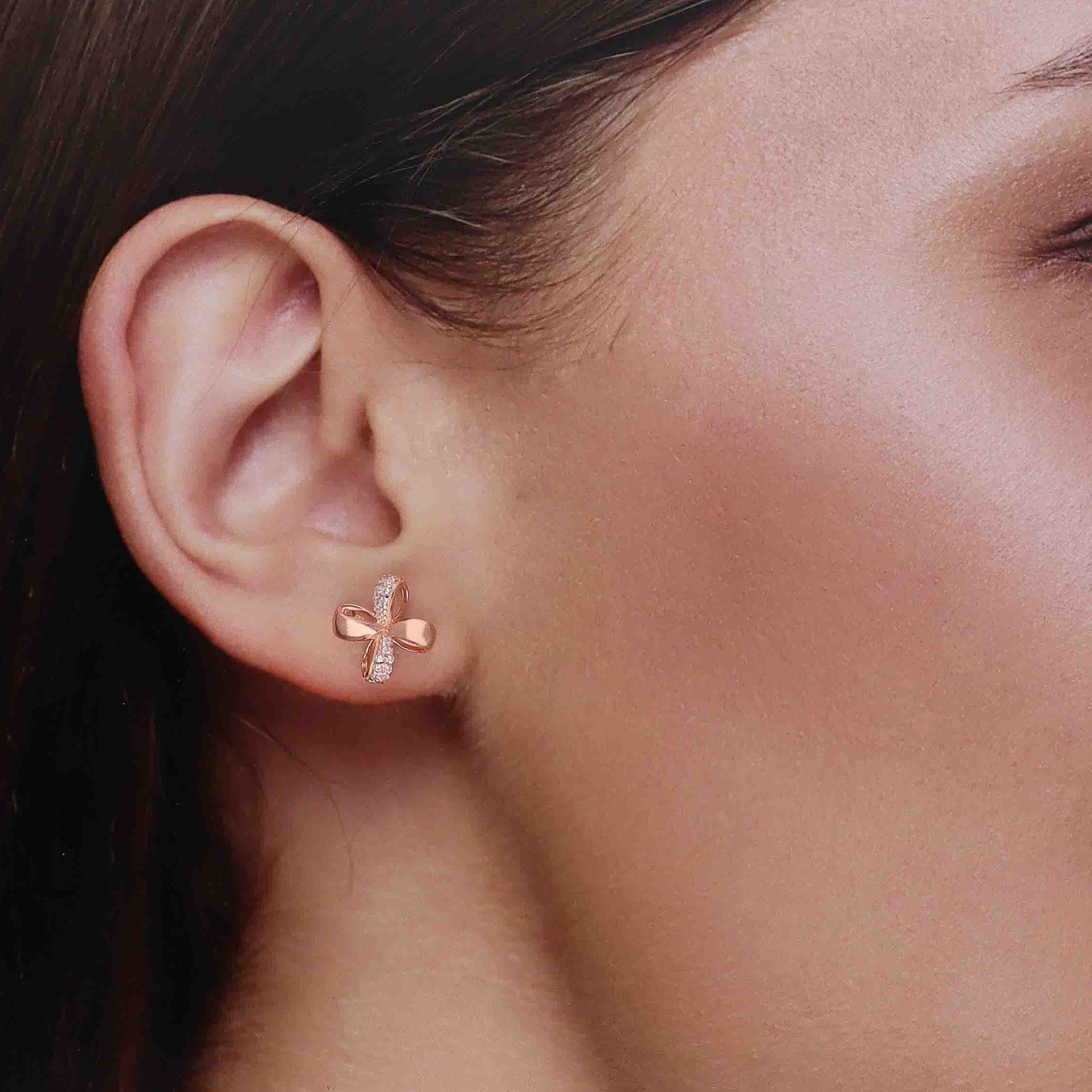 Sterling Silver Elegant Knot Studs - Image 5
