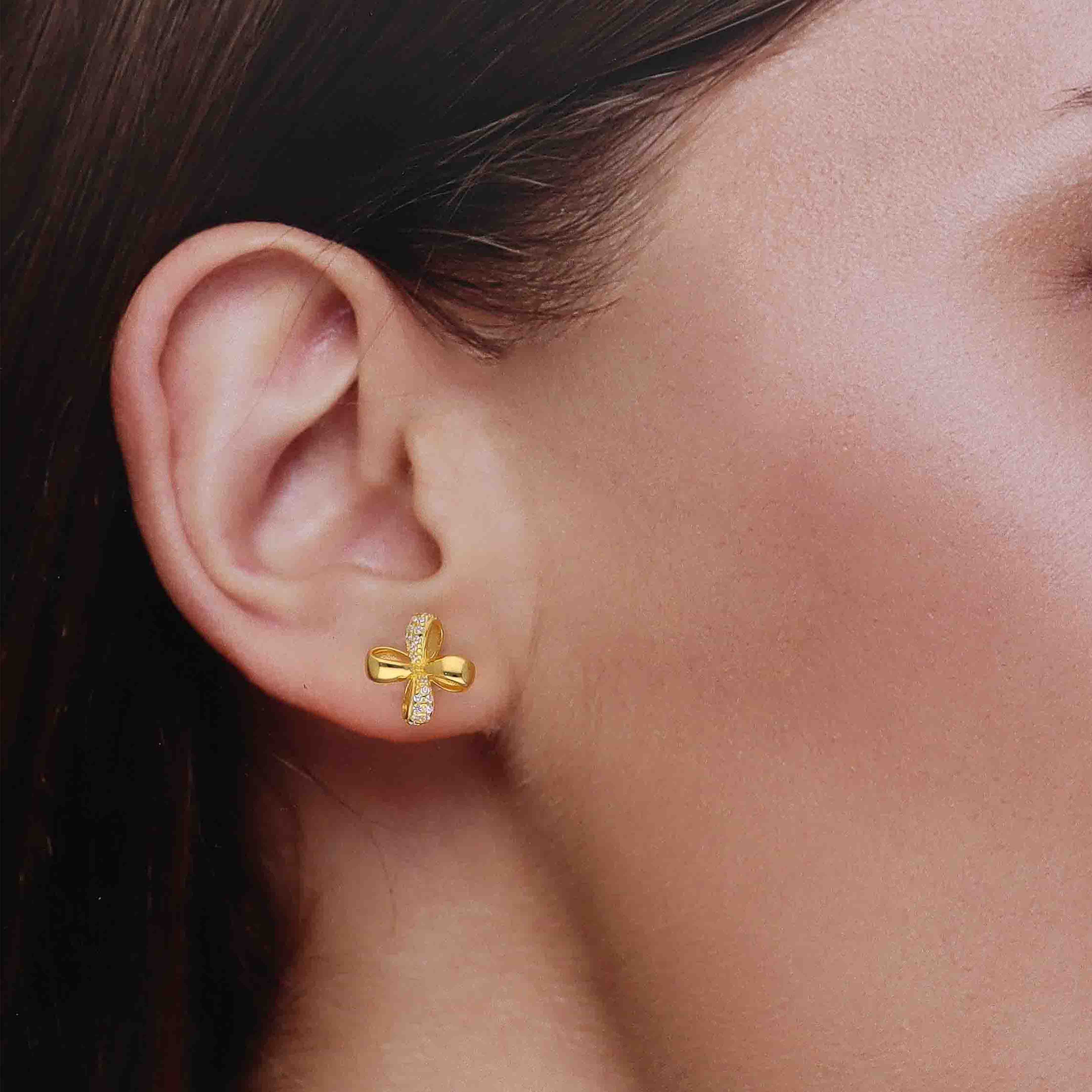 Sterling Silver Elegant Knot Studs - Image 6