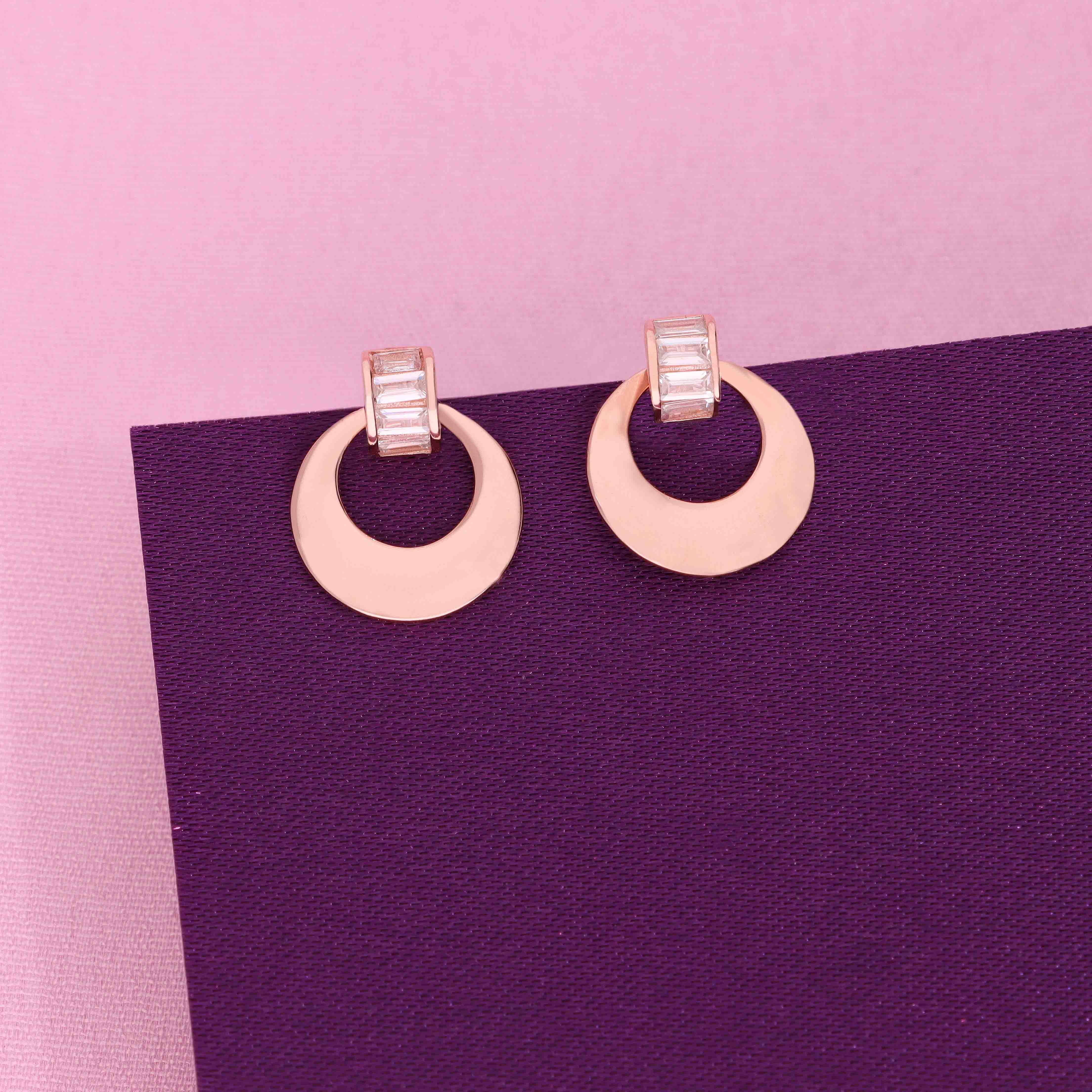Mystic Glow Circle Orbit Earrings - Image 2