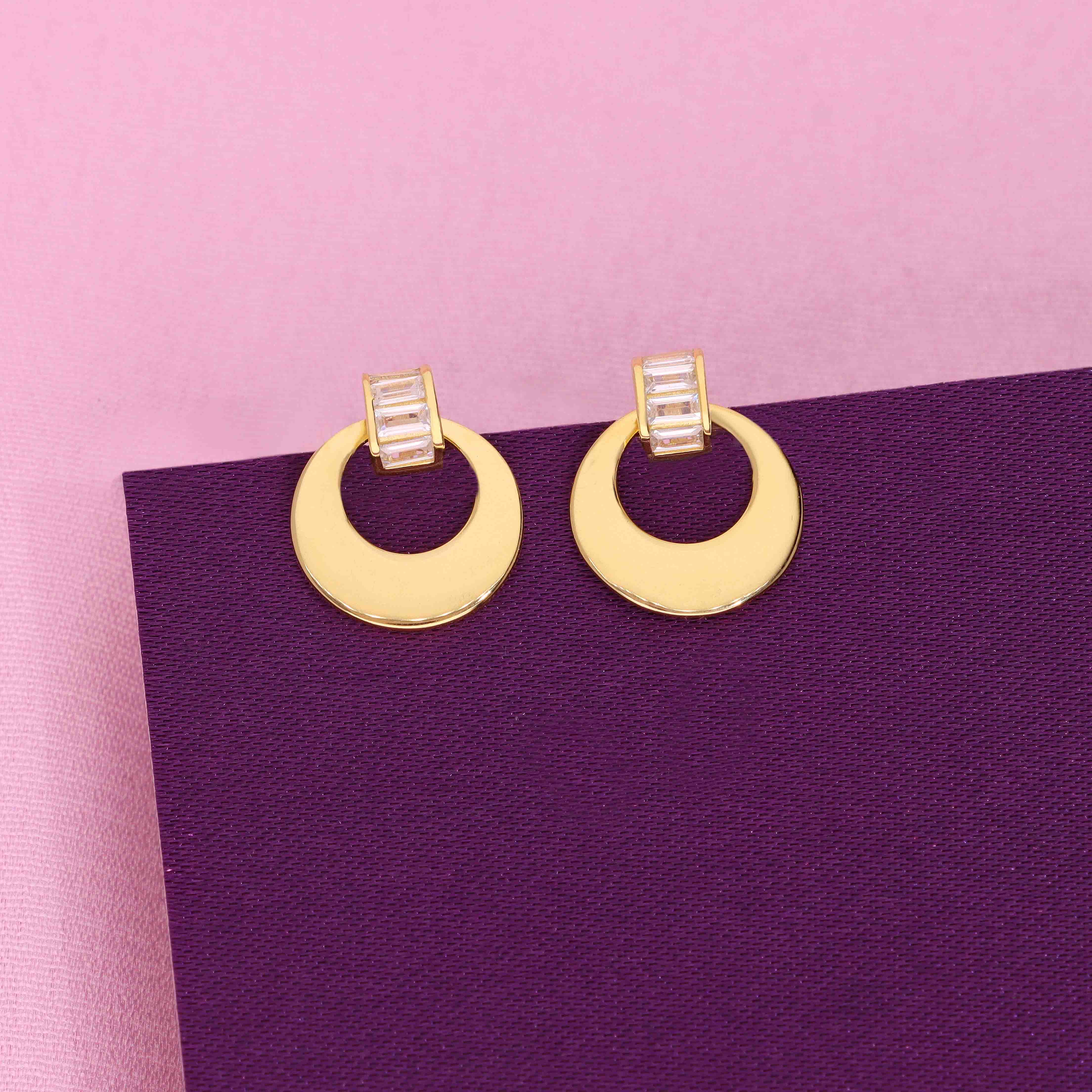 Mystic Glow Circle Orbit Earrings - Image 3