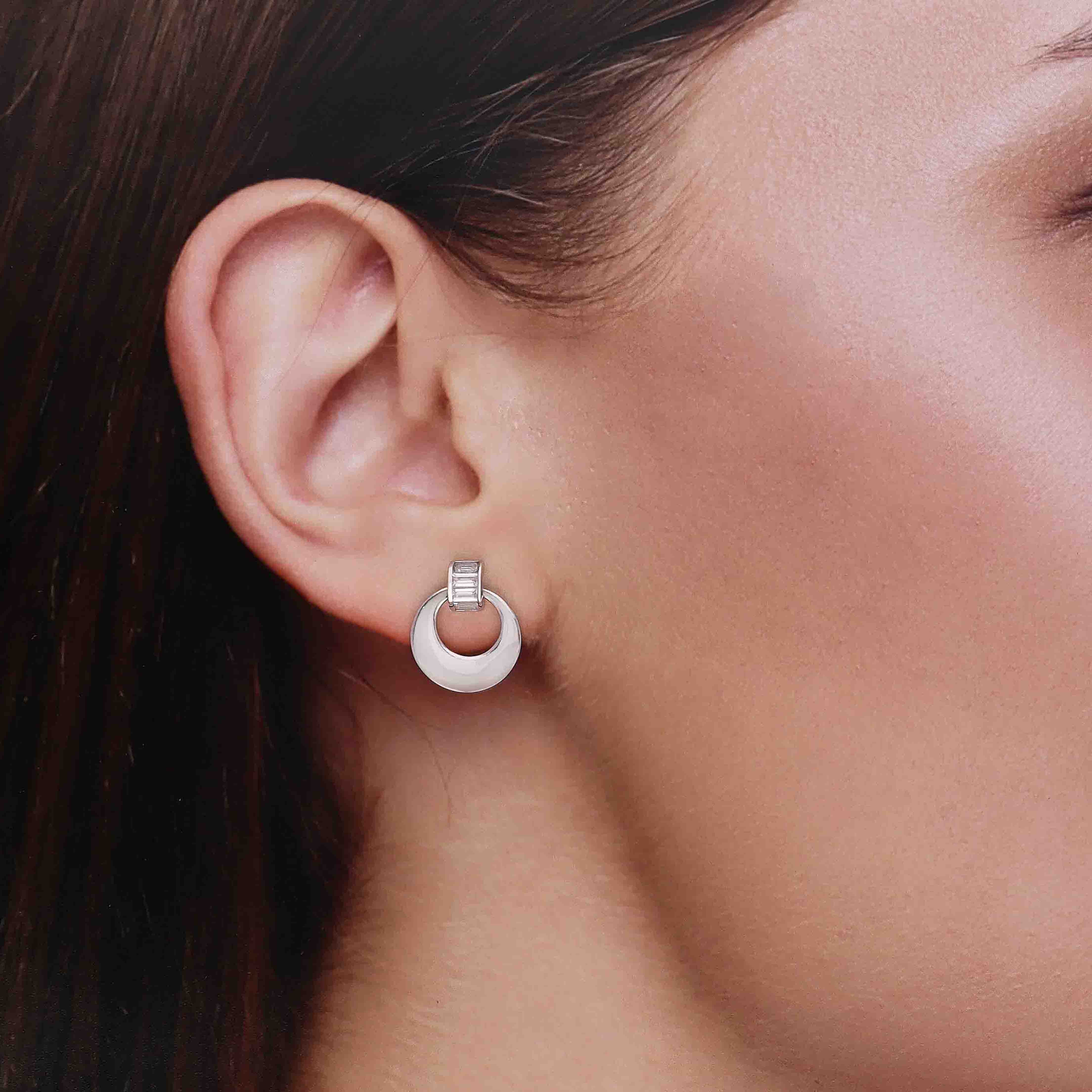 Mystic Glow Circle Orbit Earrings - Image 4
