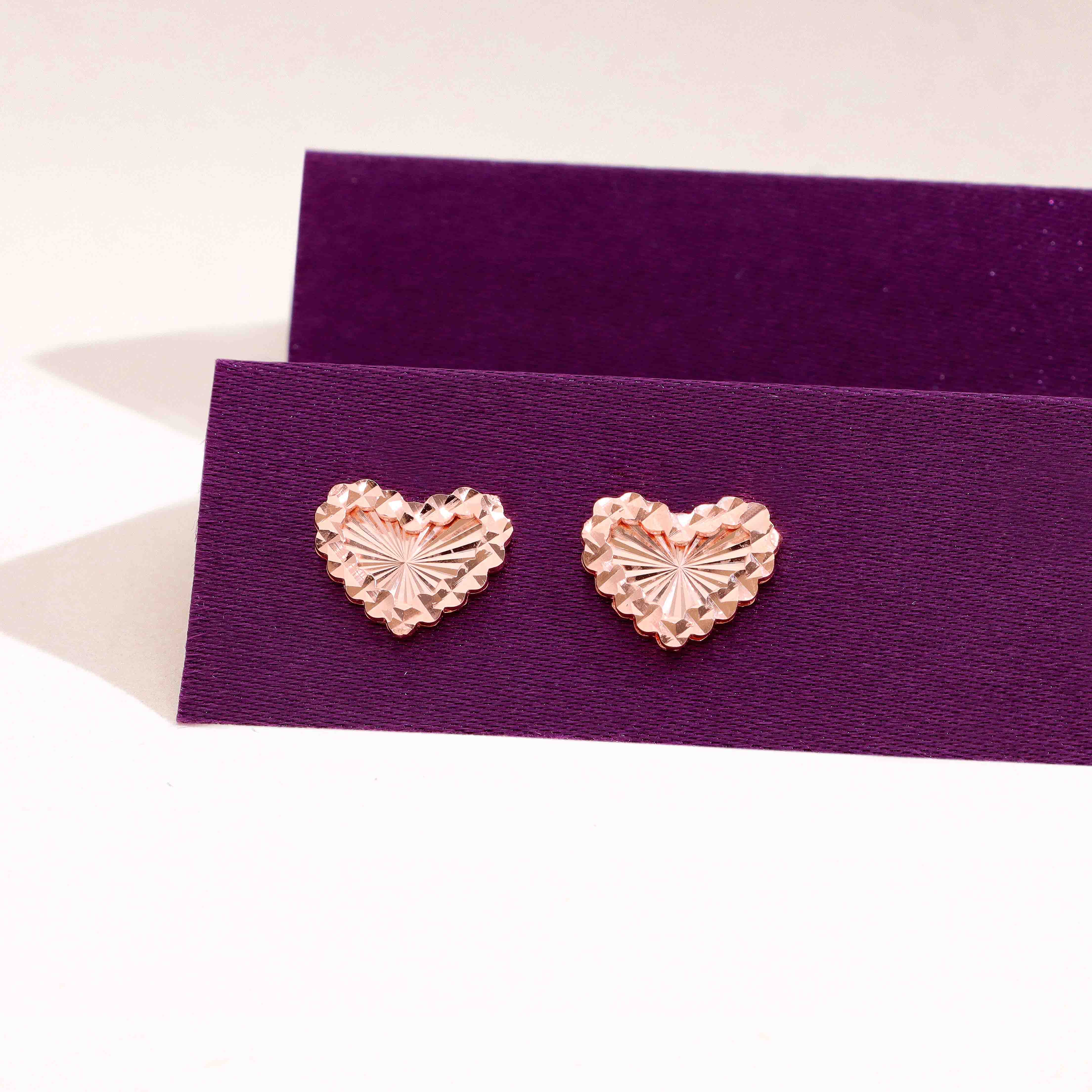 Minimalistic Heart Stud Earring - Image 2