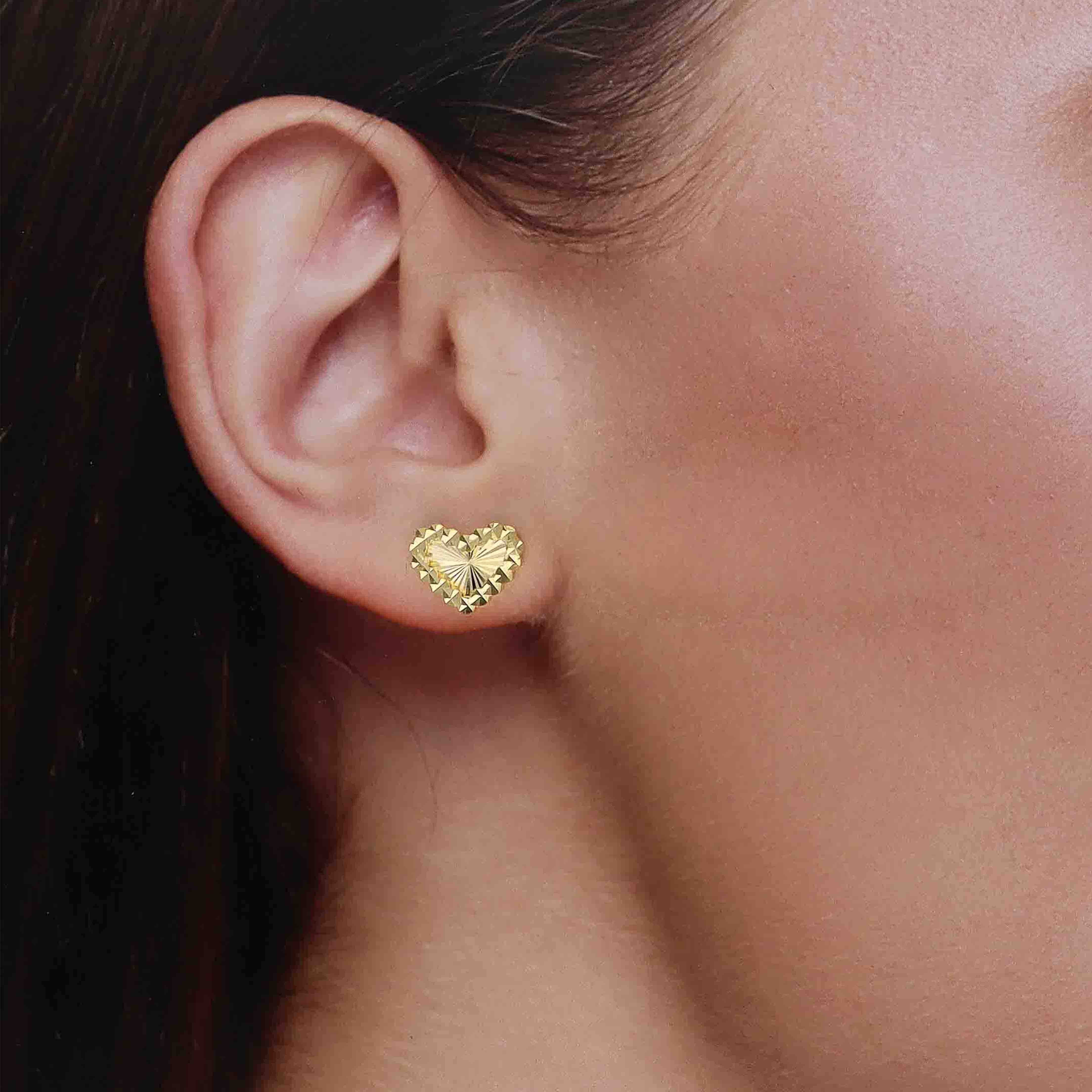Minimalistic Heart Stud Earring - Image 5