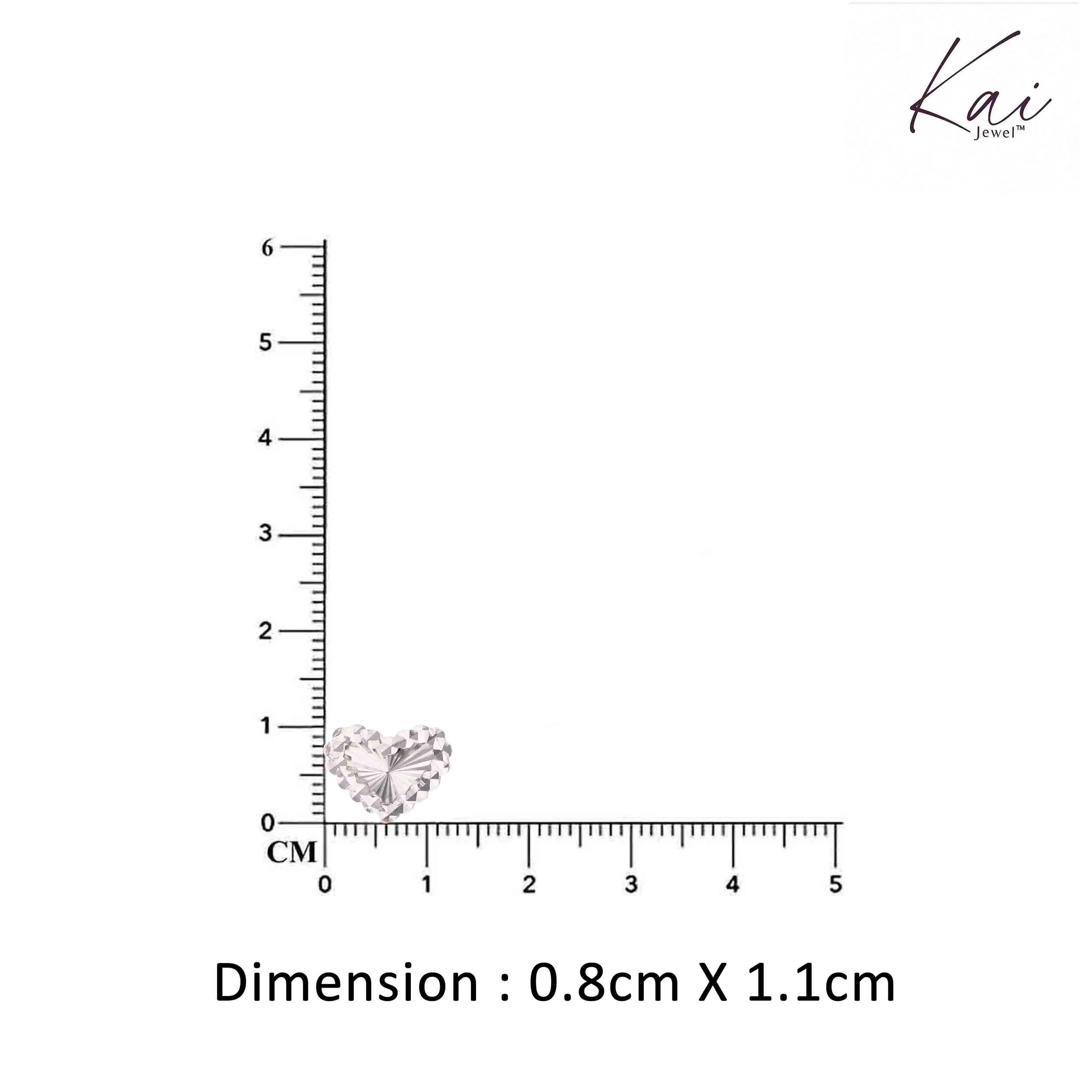 Minimalistic Heart Stud Earring - Image 7