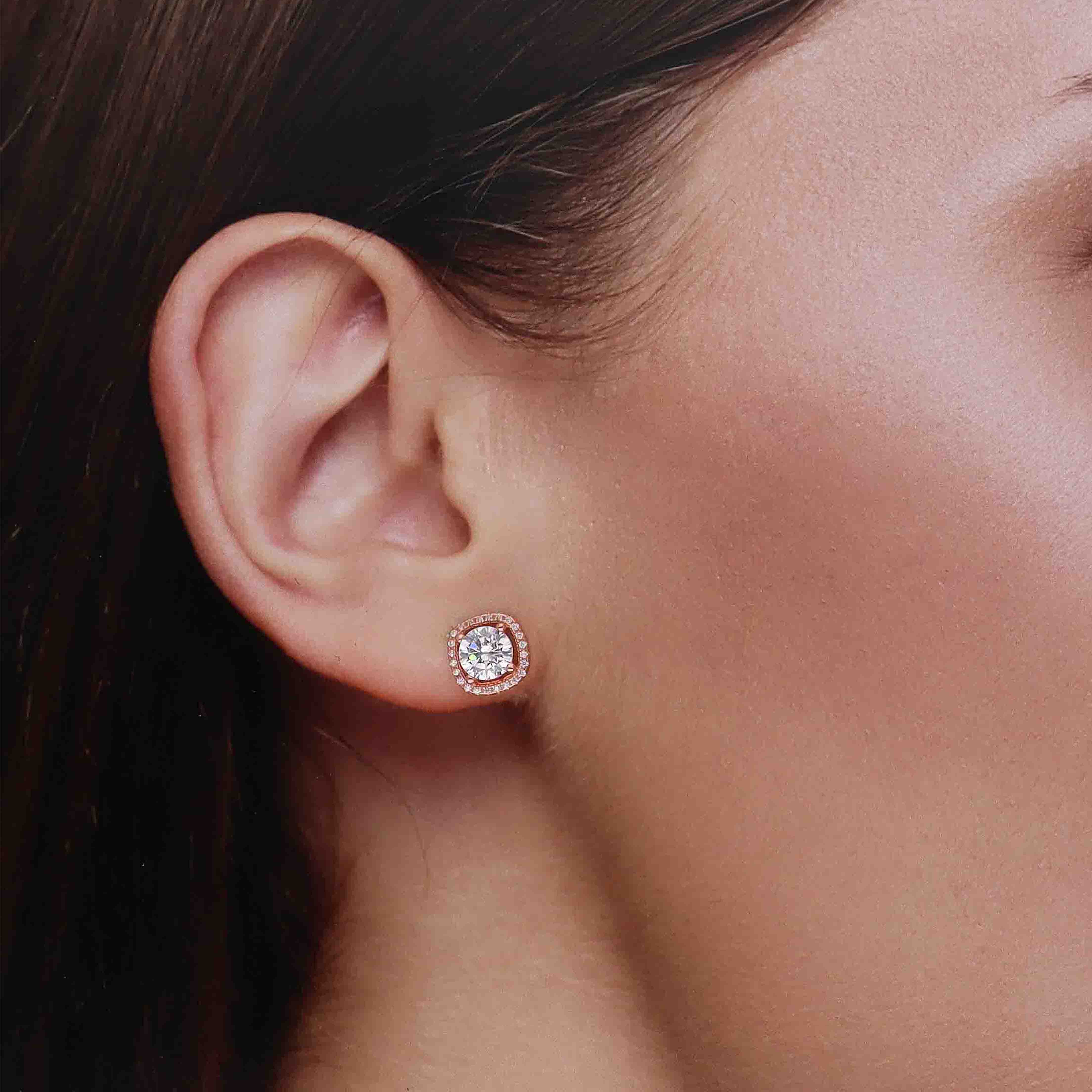 Sterling Silver Solitaire Elegance Stud Earrings - Image 5