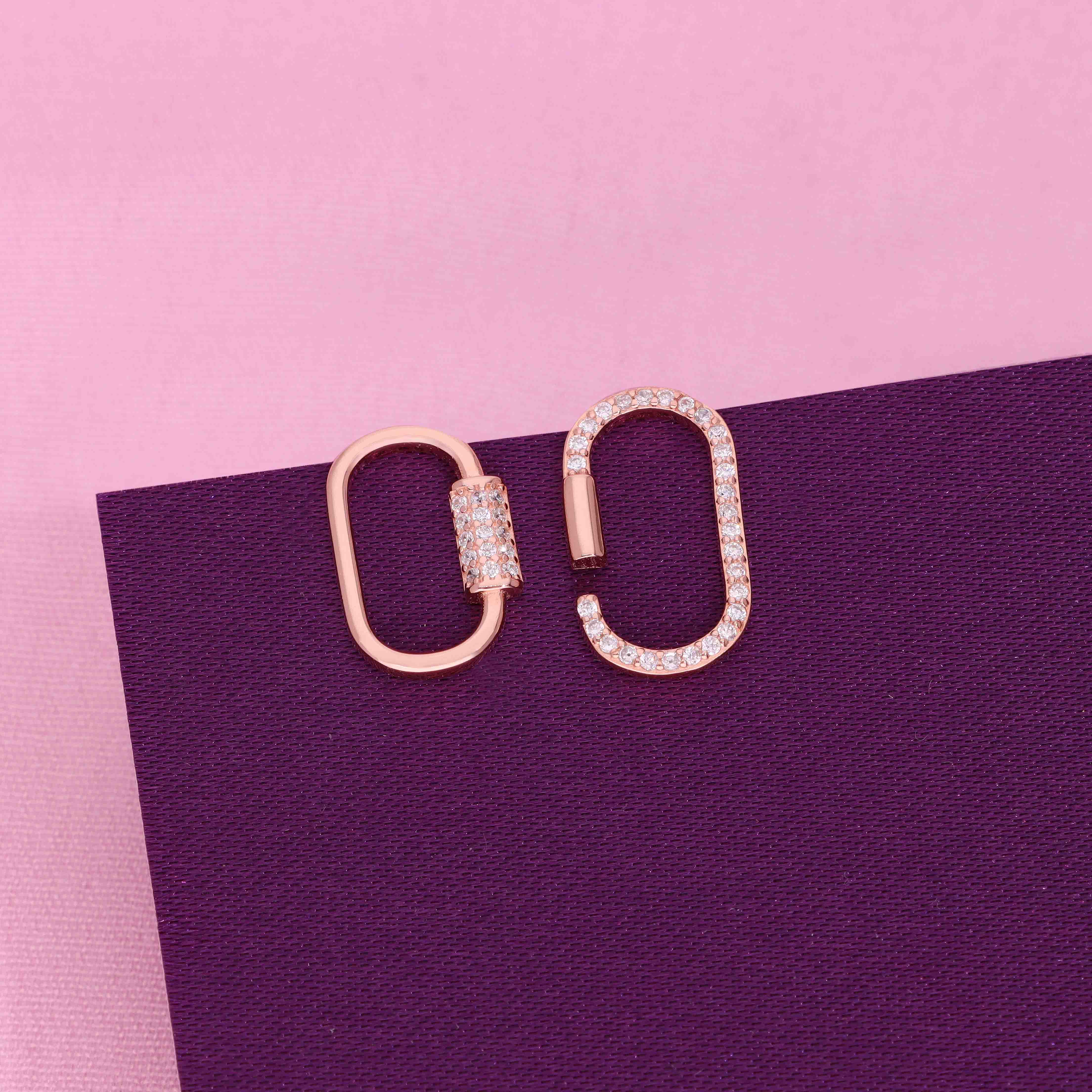 Asymmetric Chain Spark Dual Link Earrings - Image 2