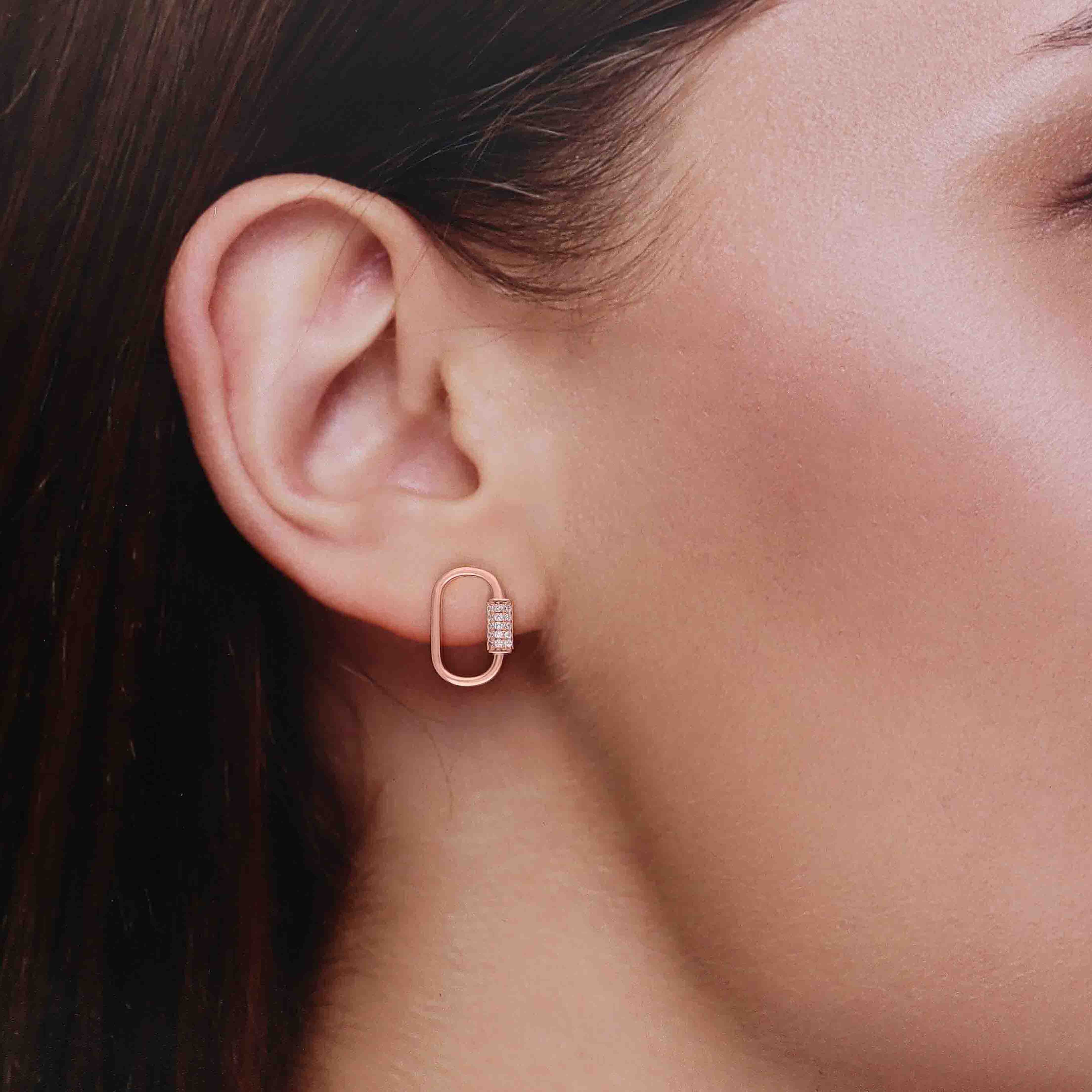 Asymmetric Chain Spark Dual Link Earrings - Image 5