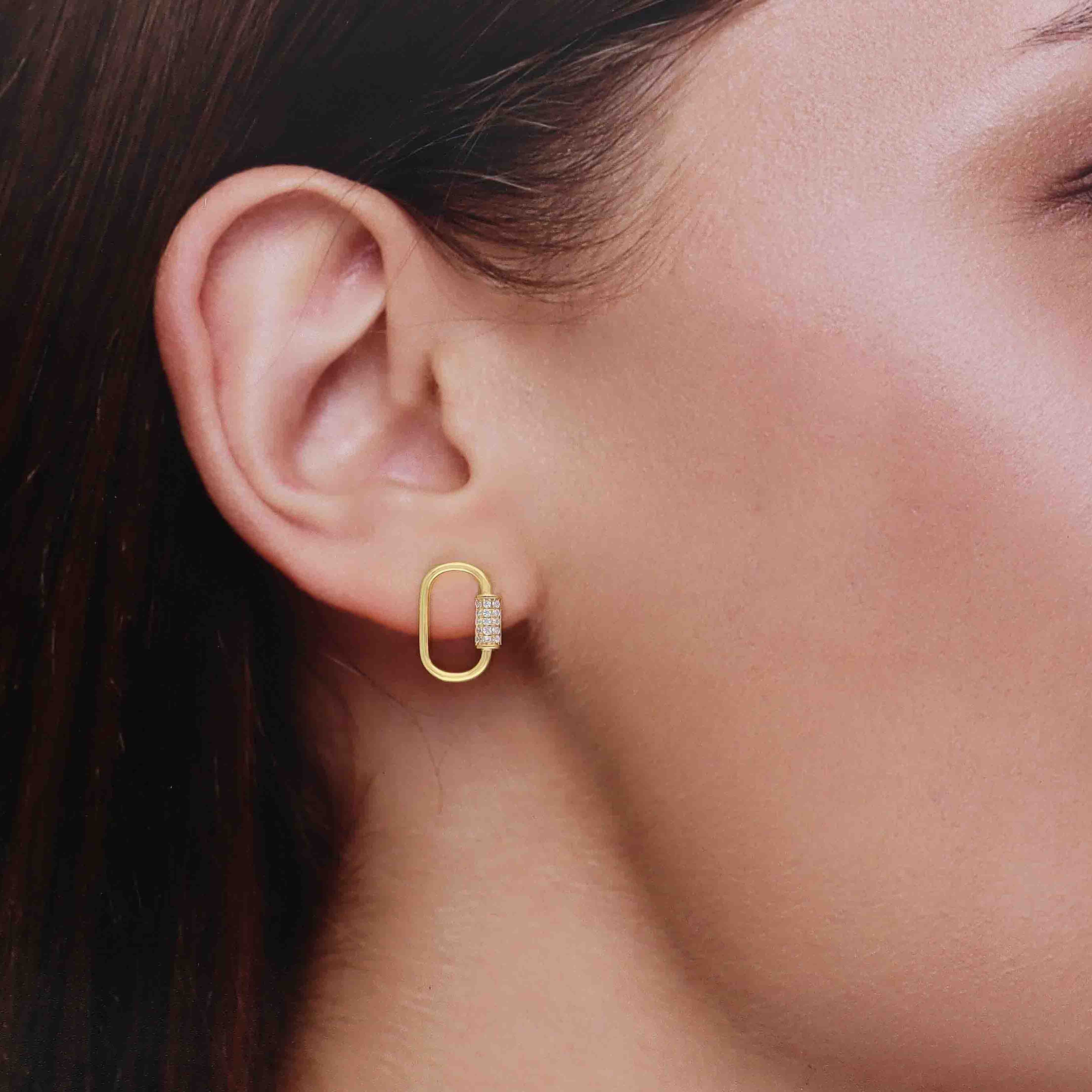 Asymmetric Chain Spark Dual Link Earrings - Image 6