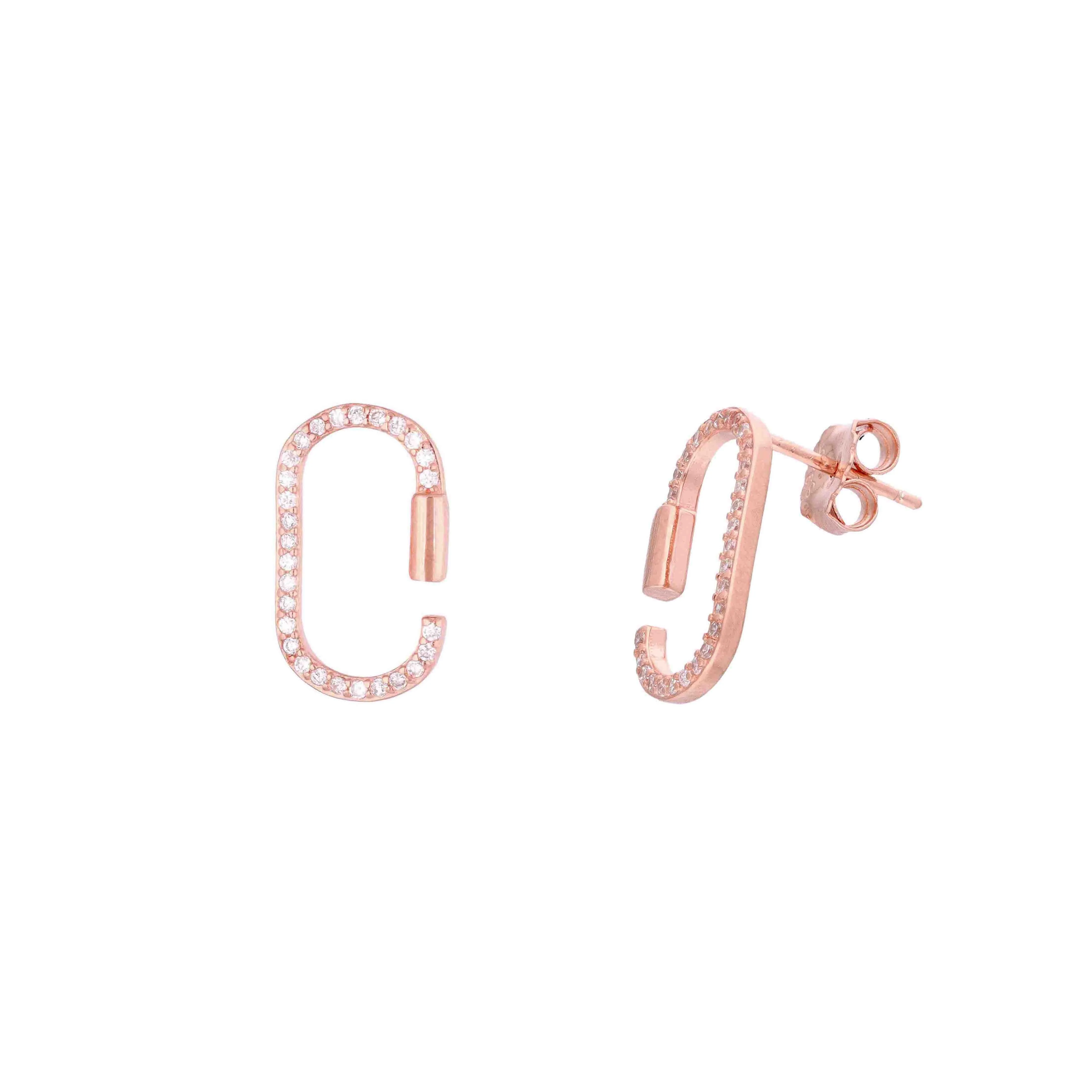 Asymmetric Chain Spark Dual Link Earrings - Image 8