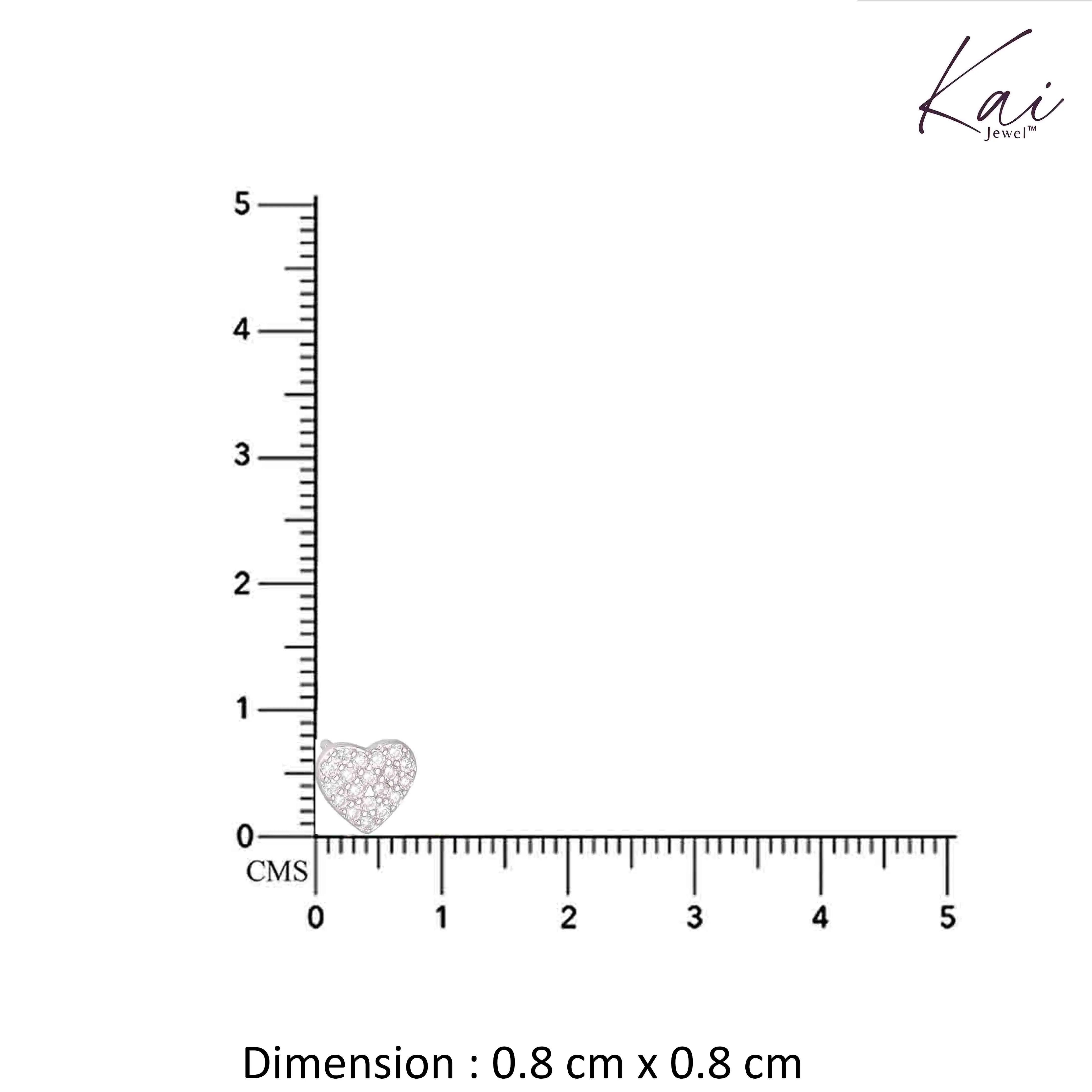 Minimal Zircon Studded Heart Earrings - Image 16