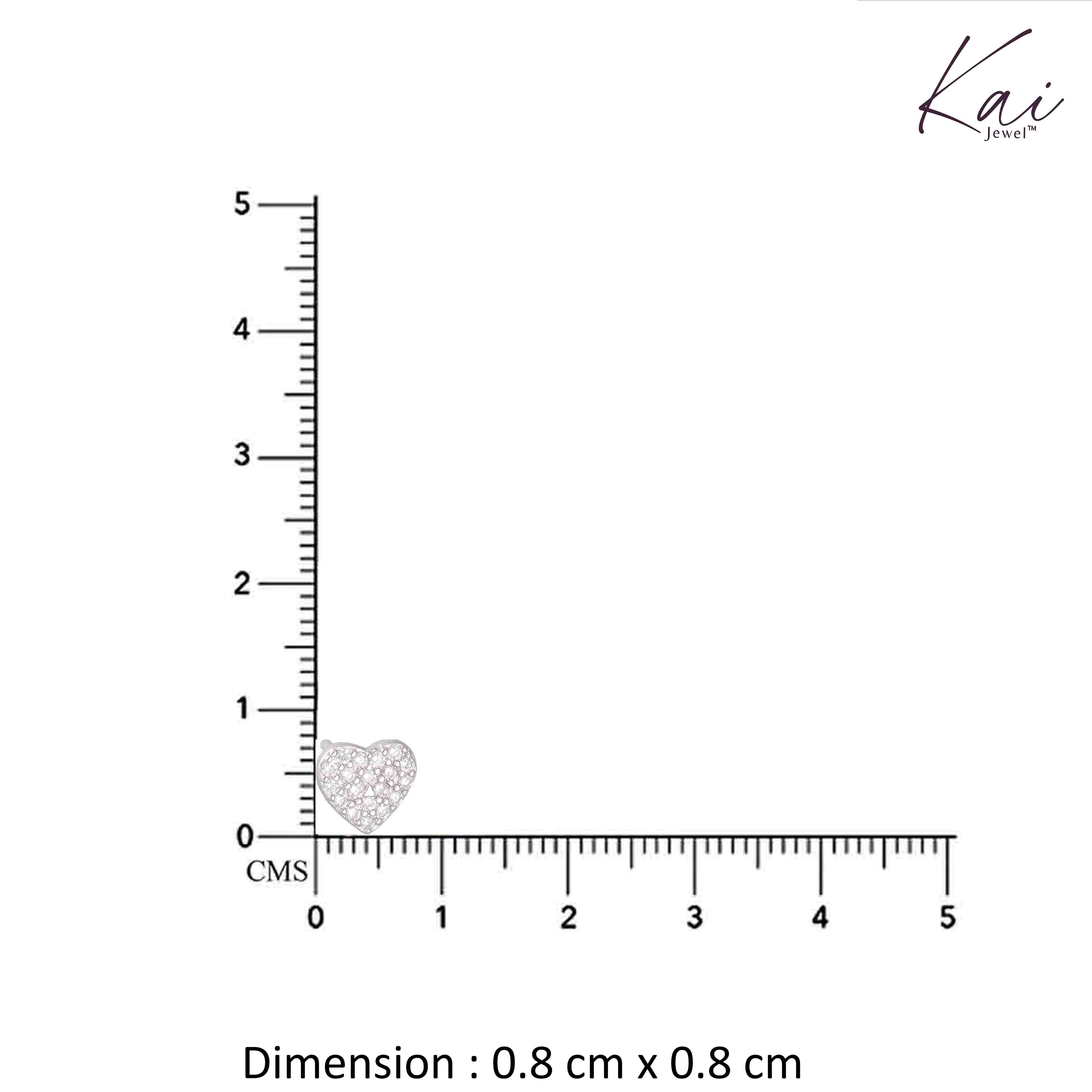 Minimal Zircon Studded Heart Earrings - Image 8