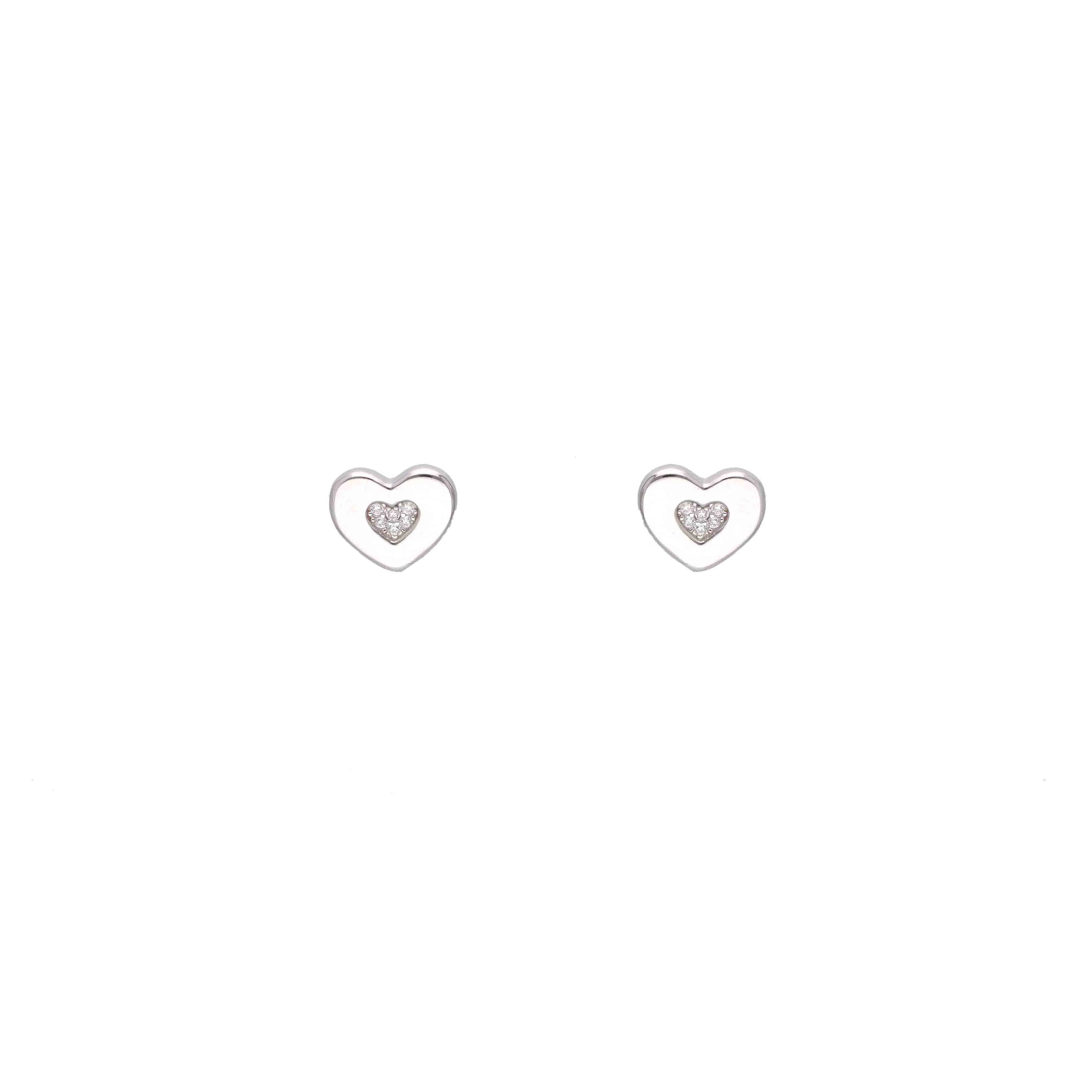 Sterling Silver Cute Heart Studs - Image 5