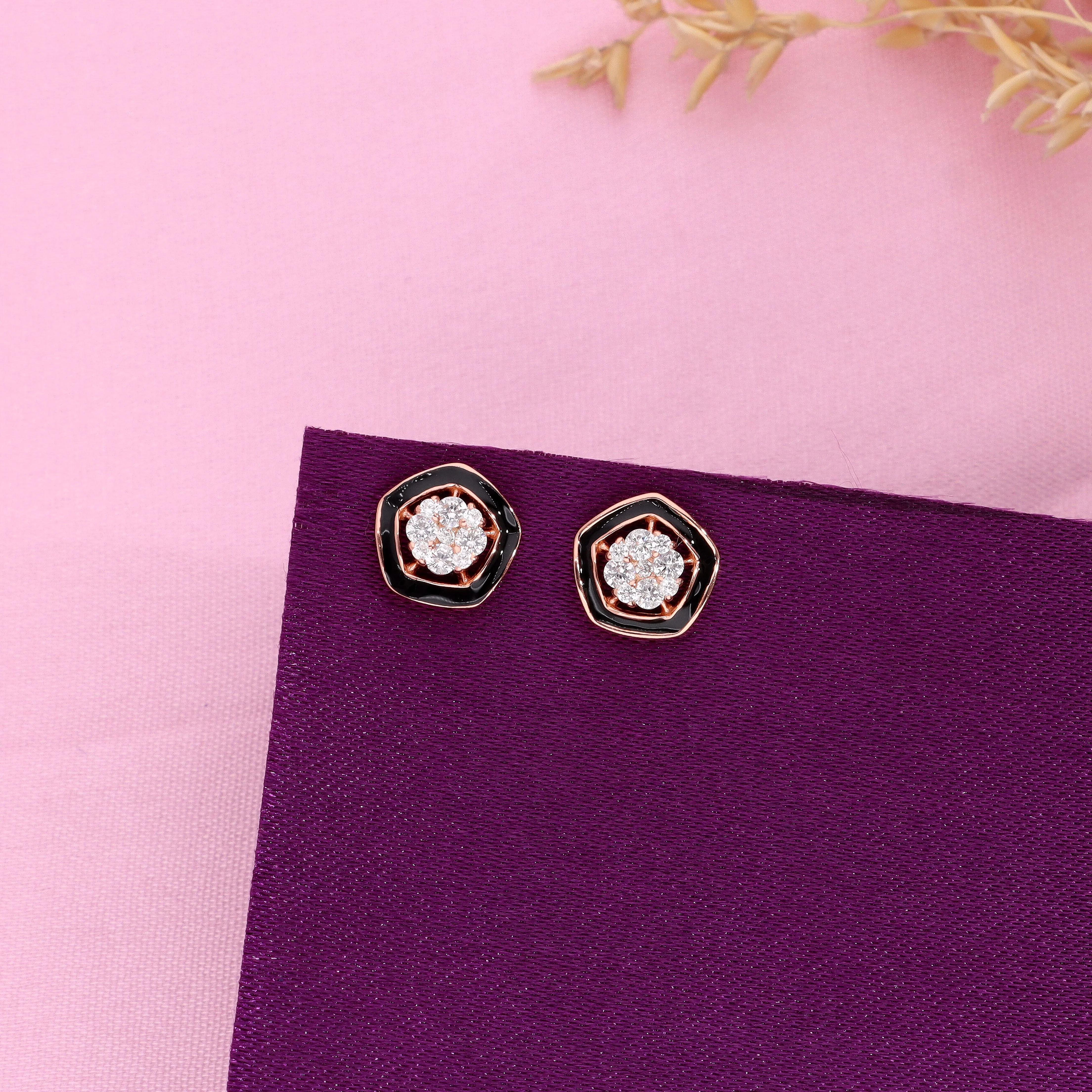 Silver Floral Cluster Studs - Image 2