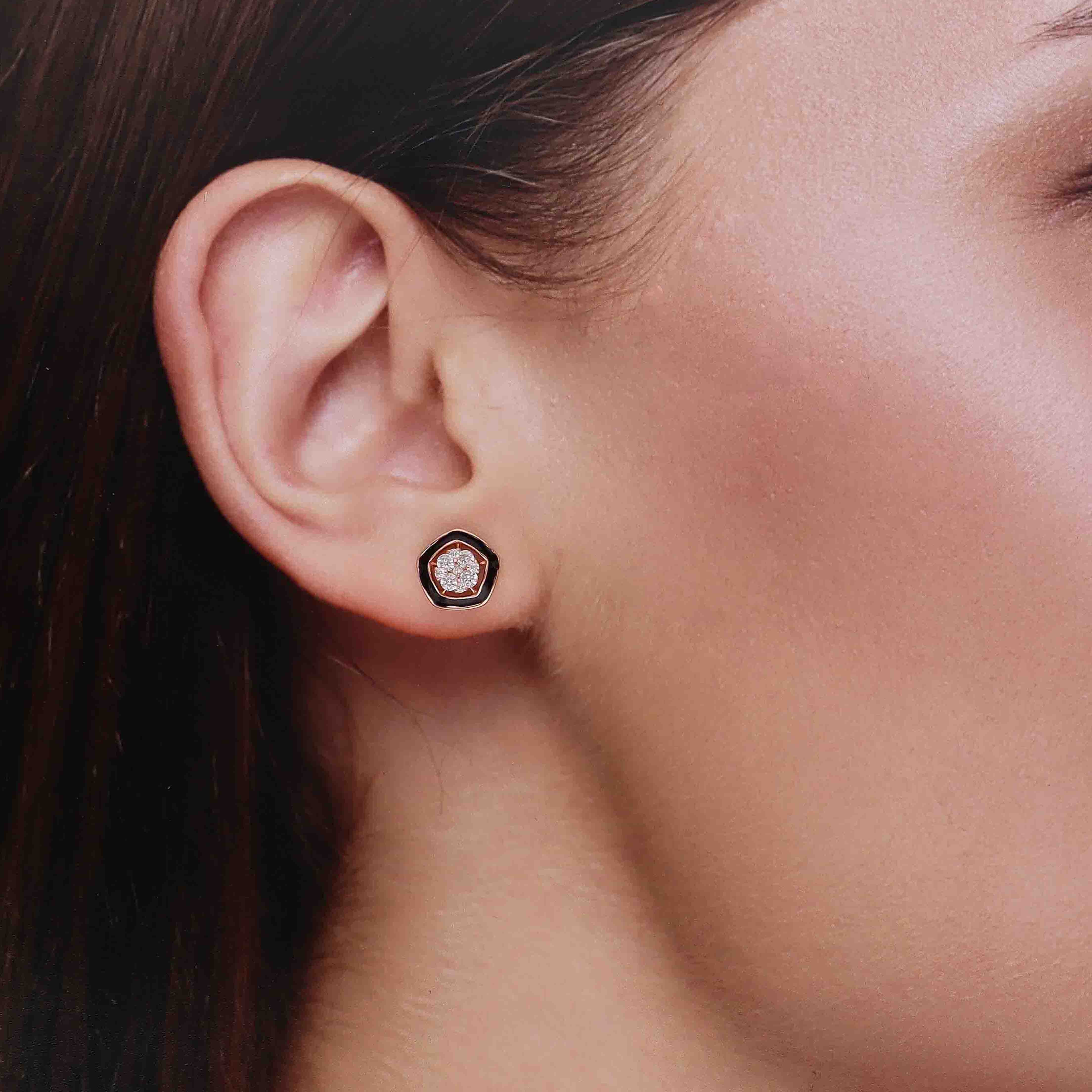 Silver Floral Cluster Studs - Image 4