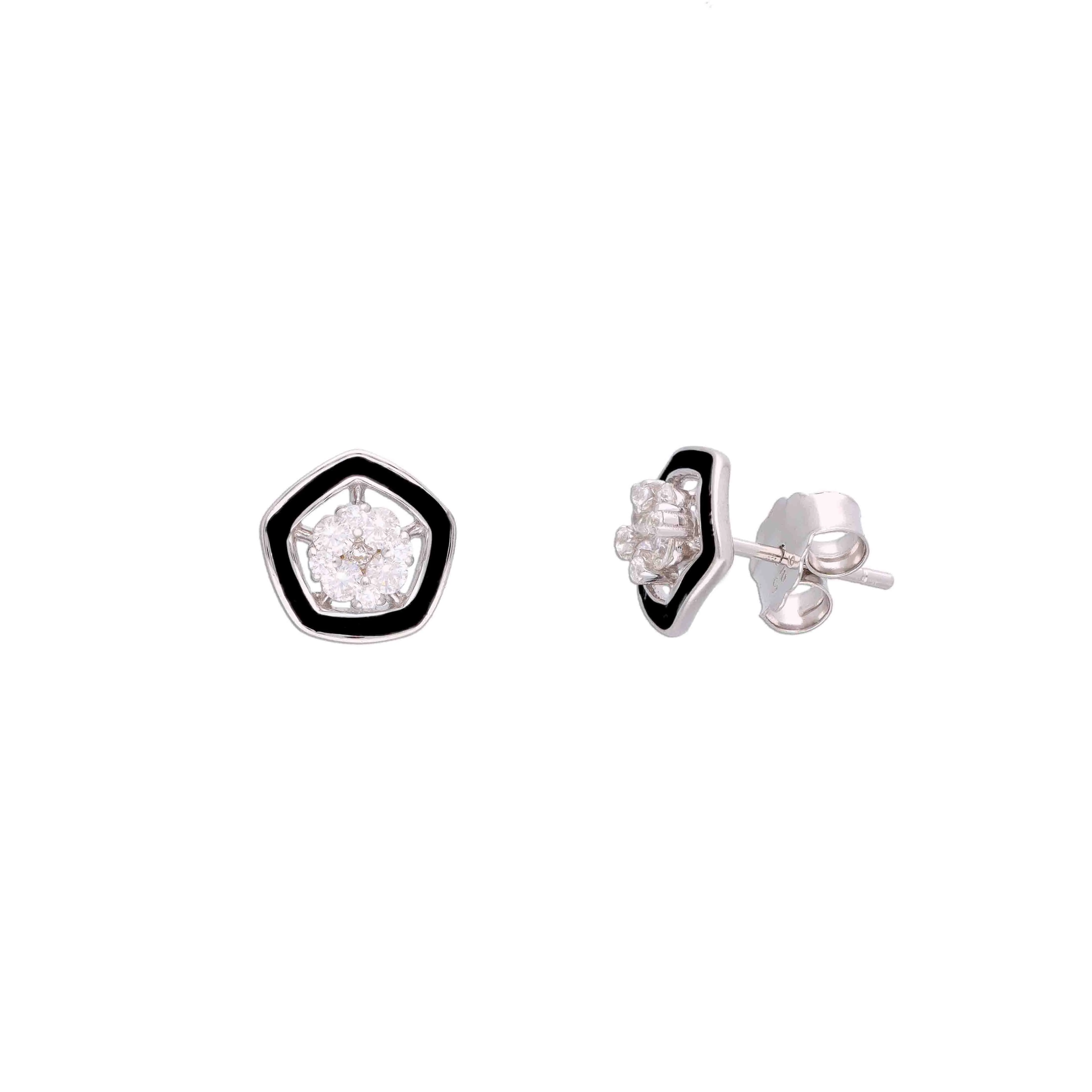 Silver Floral Cluster Studs - Image 5