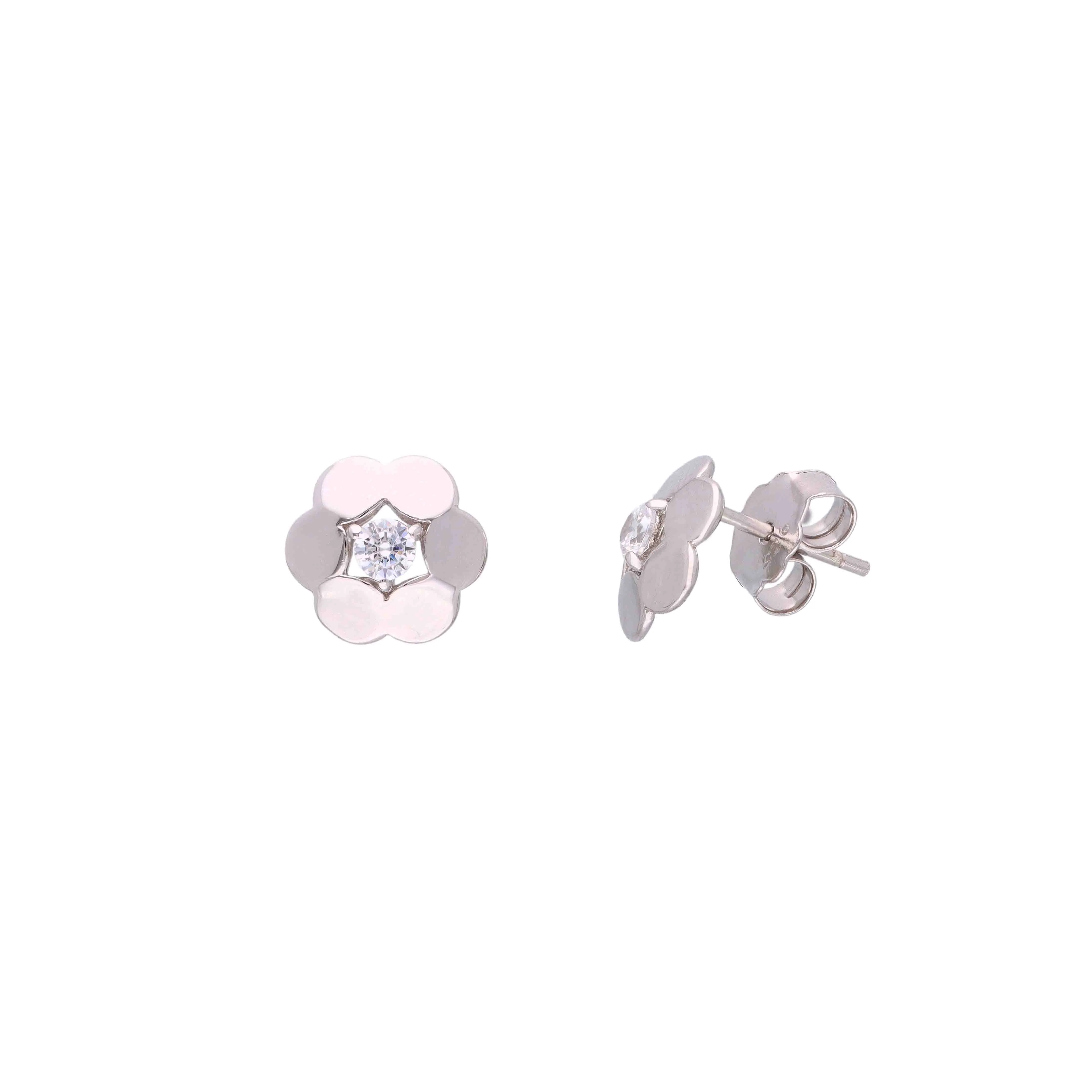 Silver Bloom Crystal Flora Earring - Image 10
