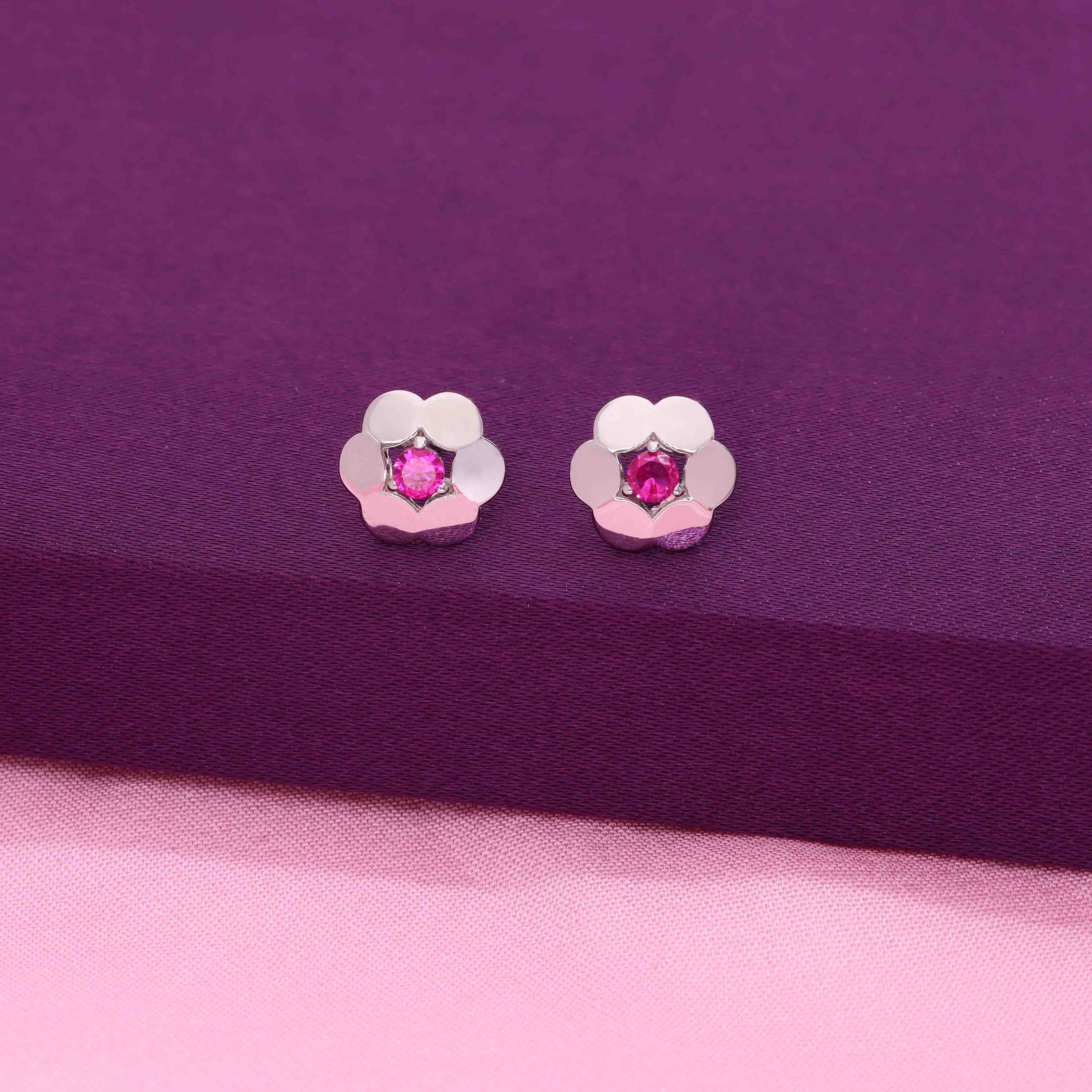 Silver Bloom Crystal Flora Earring - Image 4