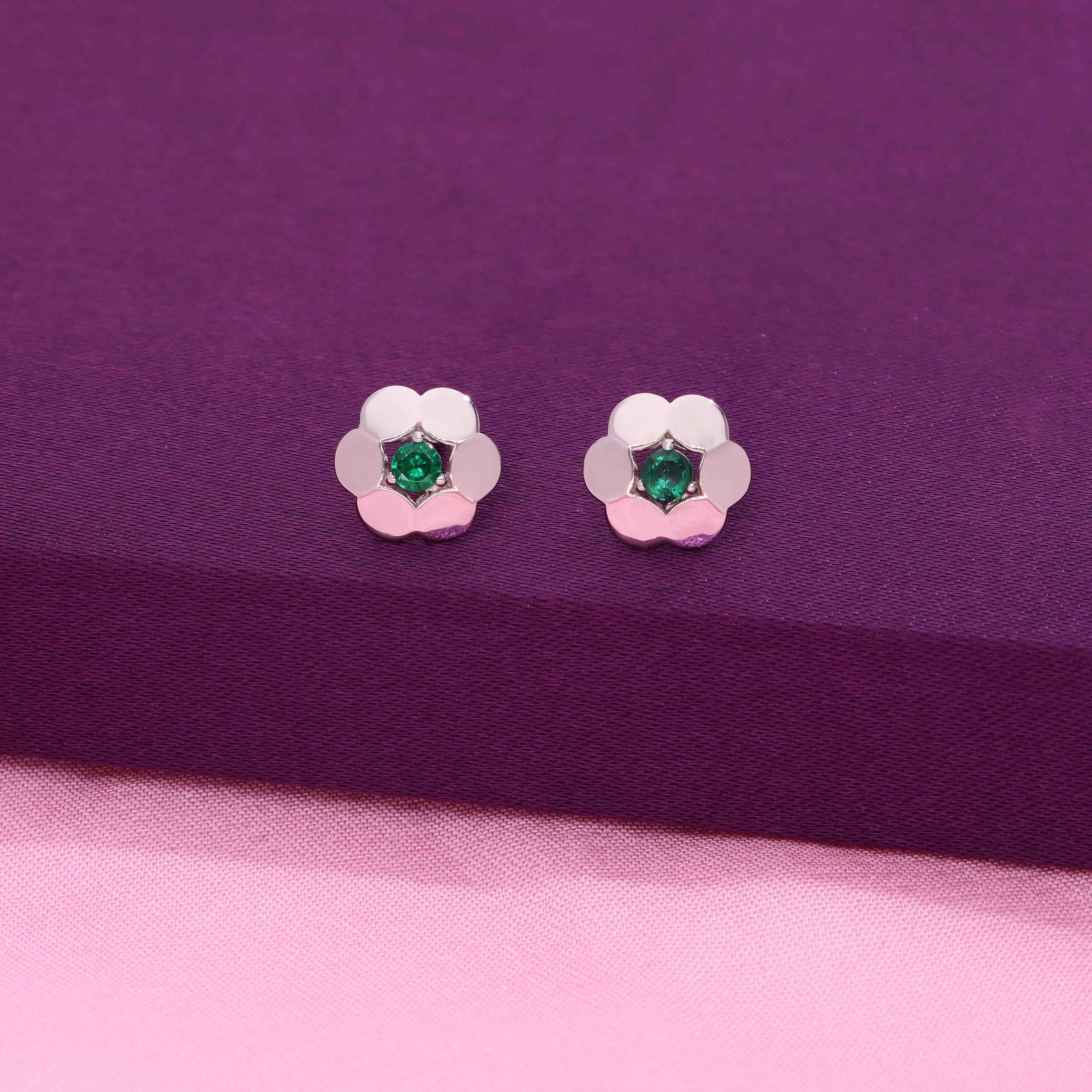 Silver Bloom Crystal Flora Earring - Image 5