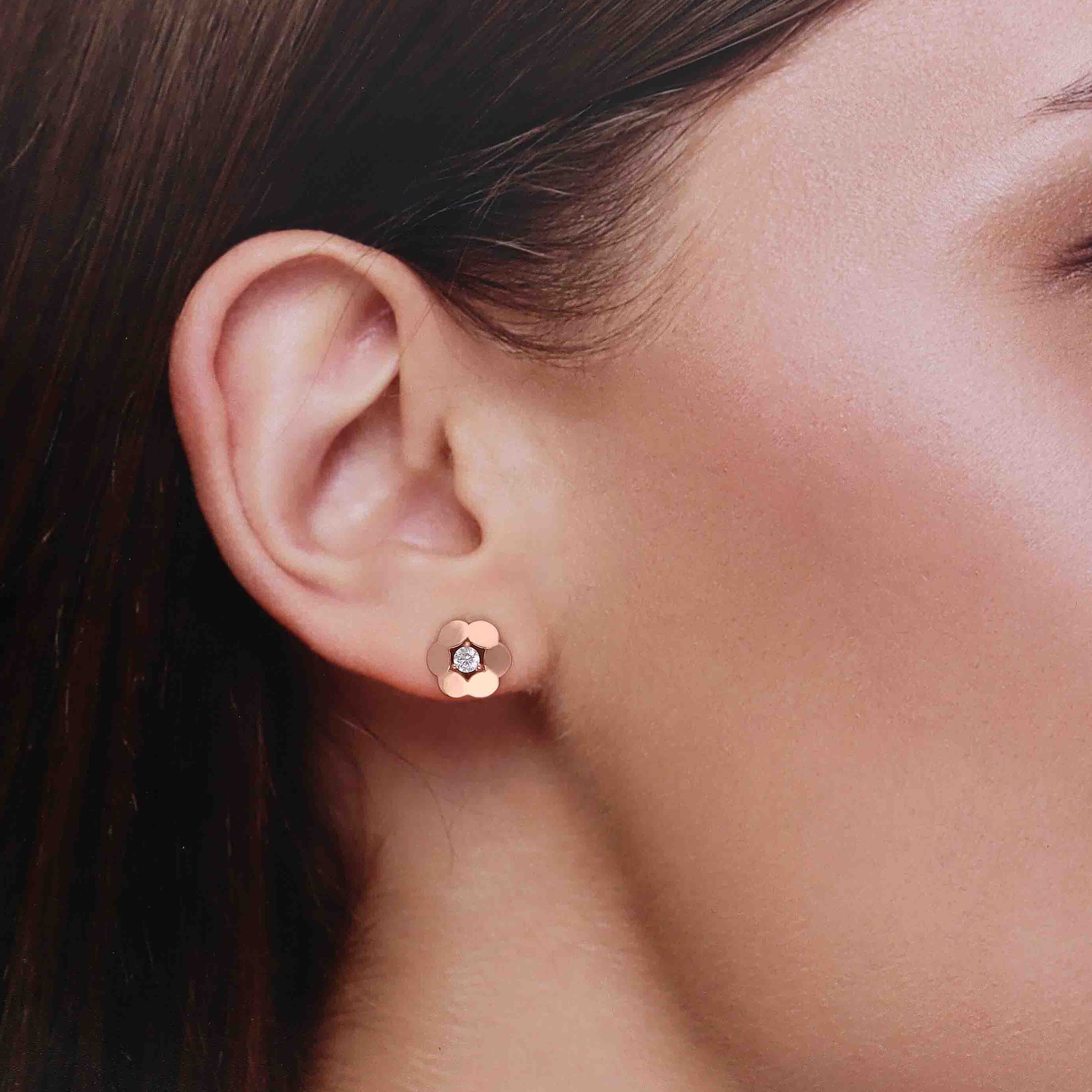Silver Bloom Crystal Flora Earring - Image 7