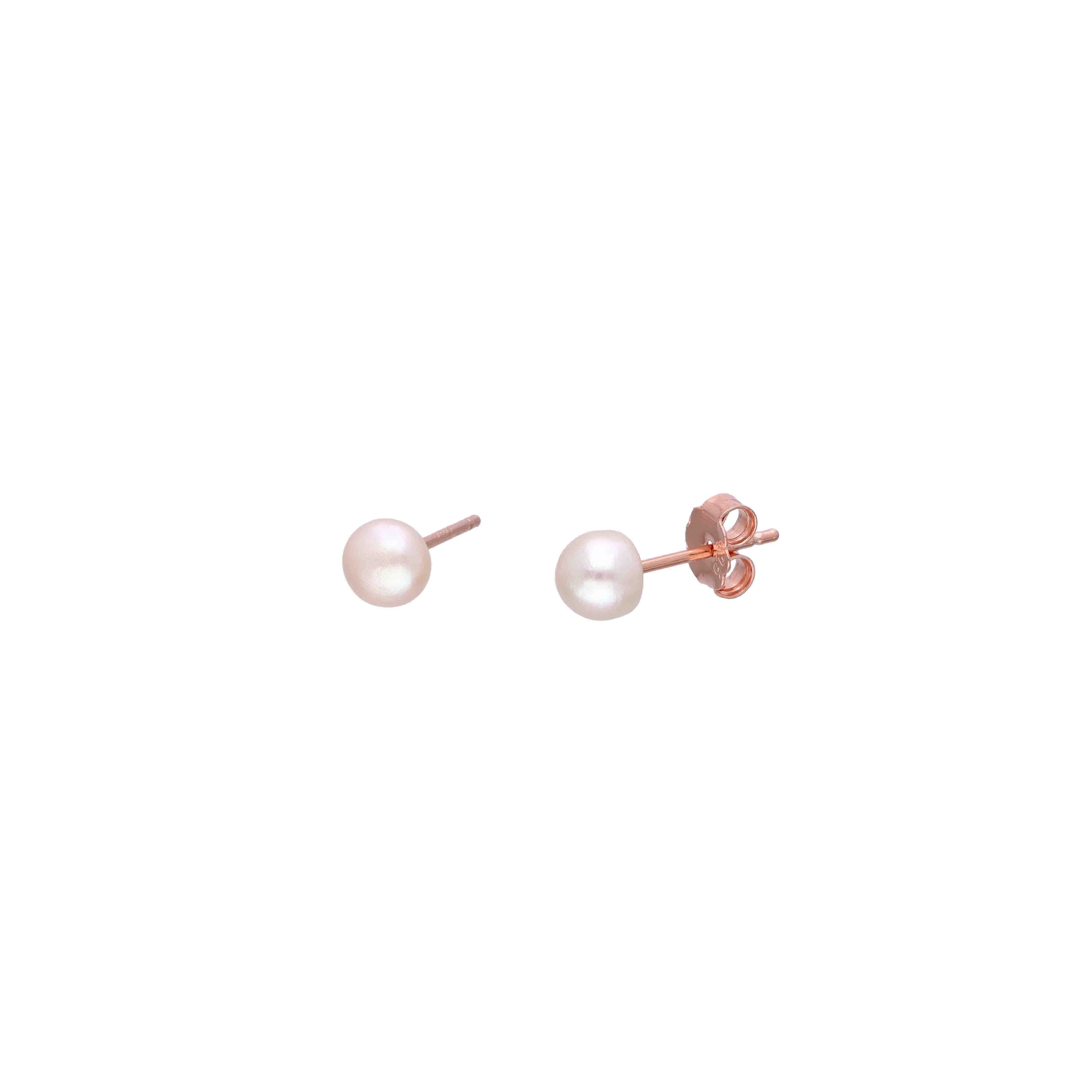 Sterling Silver Classic Pearl Stud Earrings - Image 7