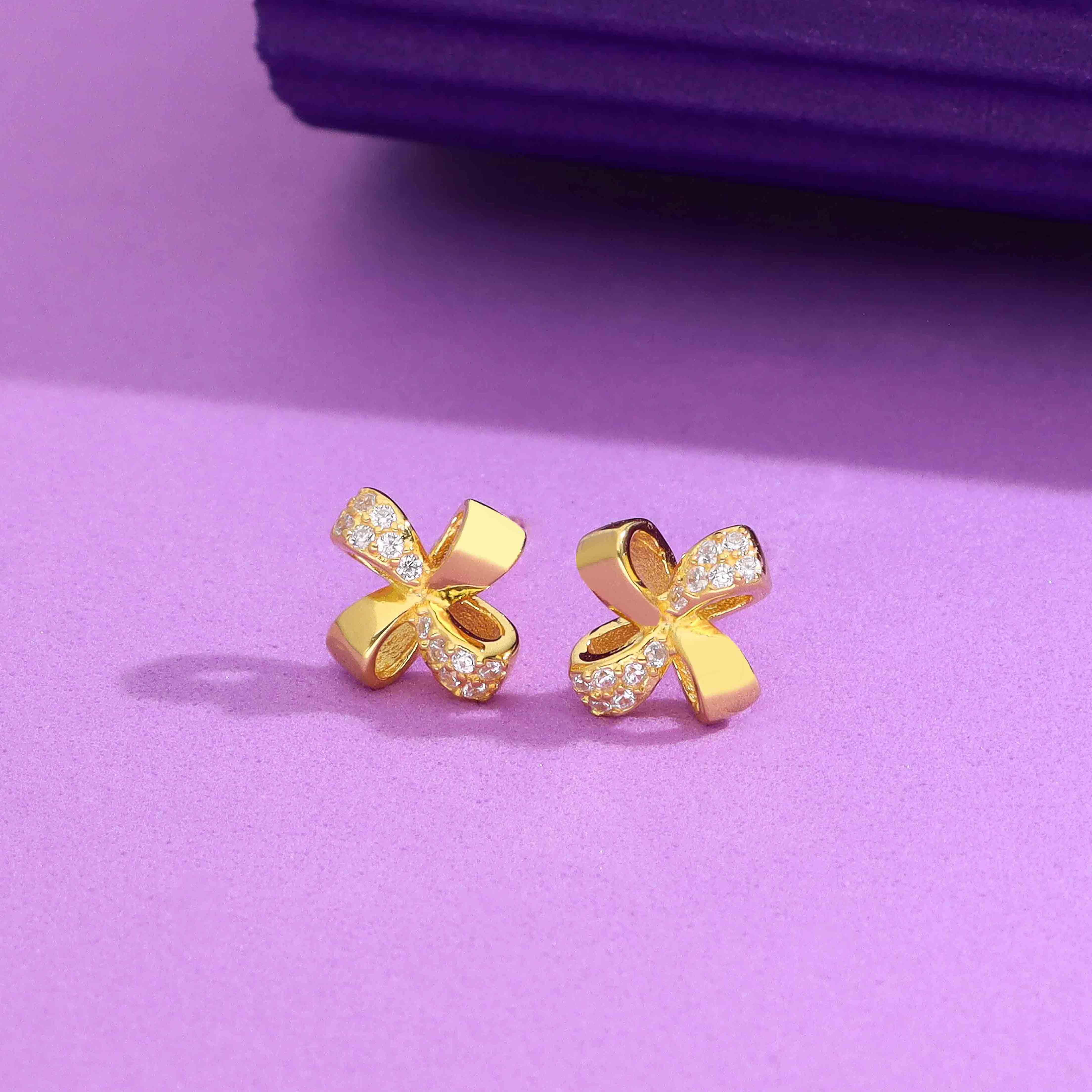 Elegant Silver Knot Earrings - Image 2