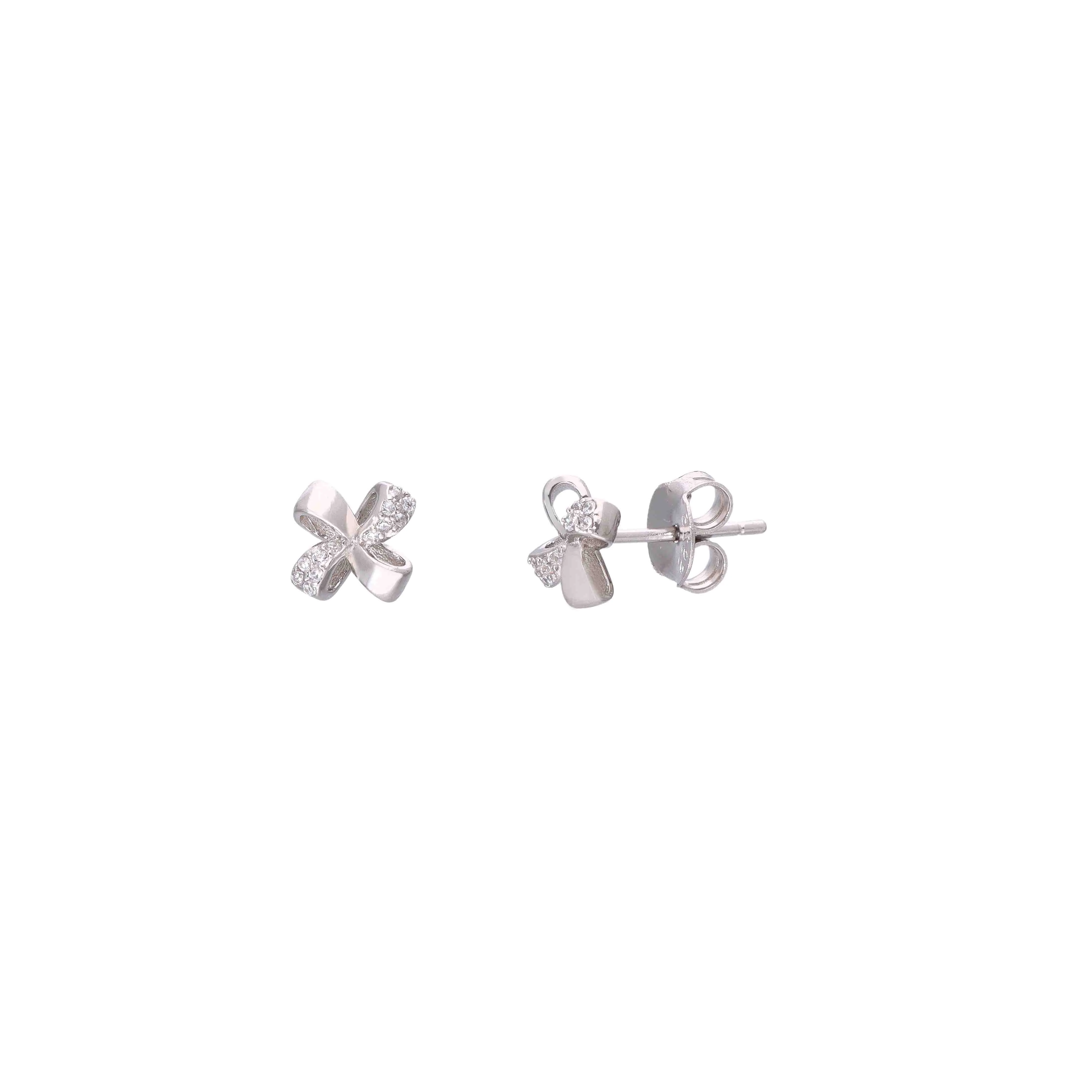 Elegant Silver Knot Earrings - Image 5