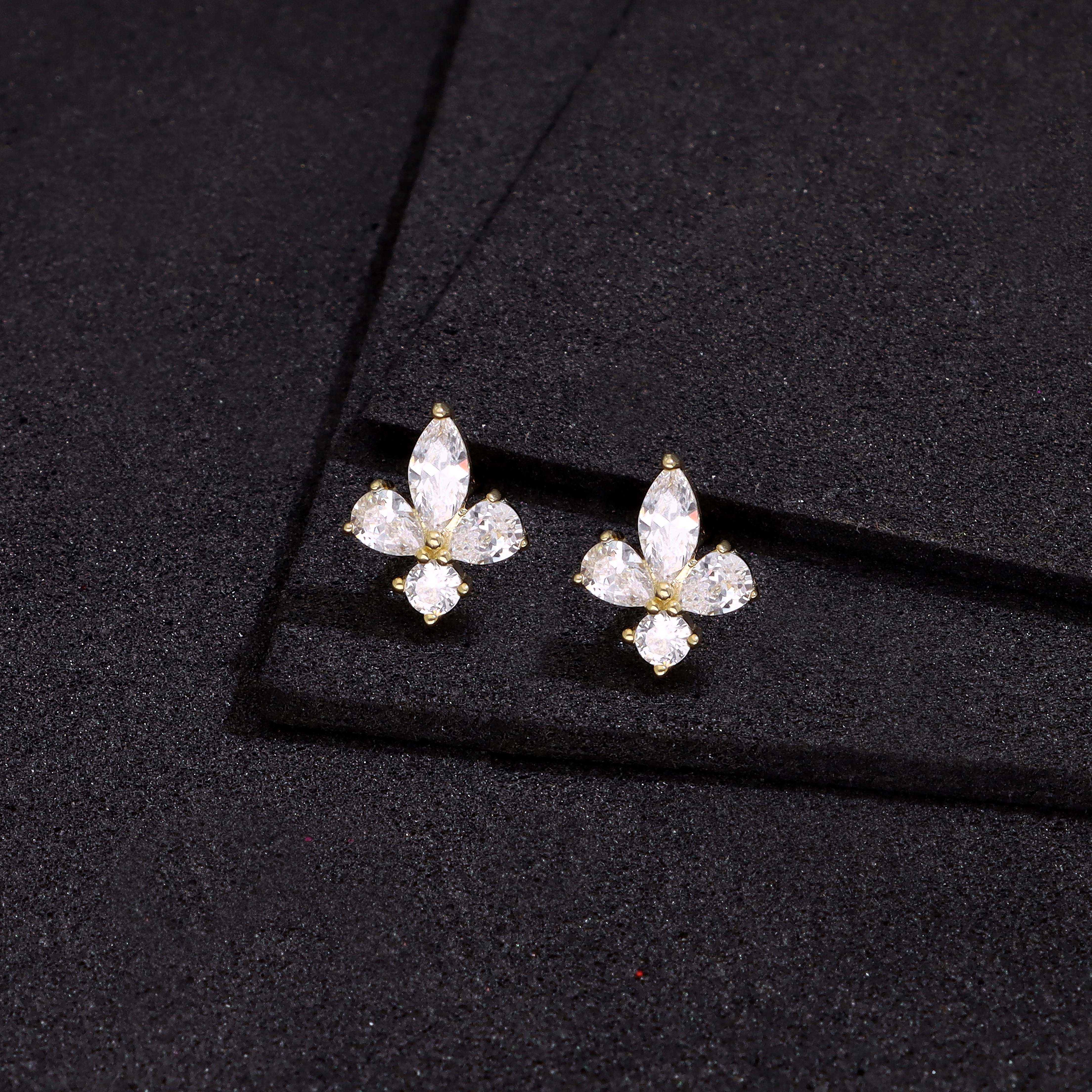 Dainty Sterling Silver Flower Studs - Image 3