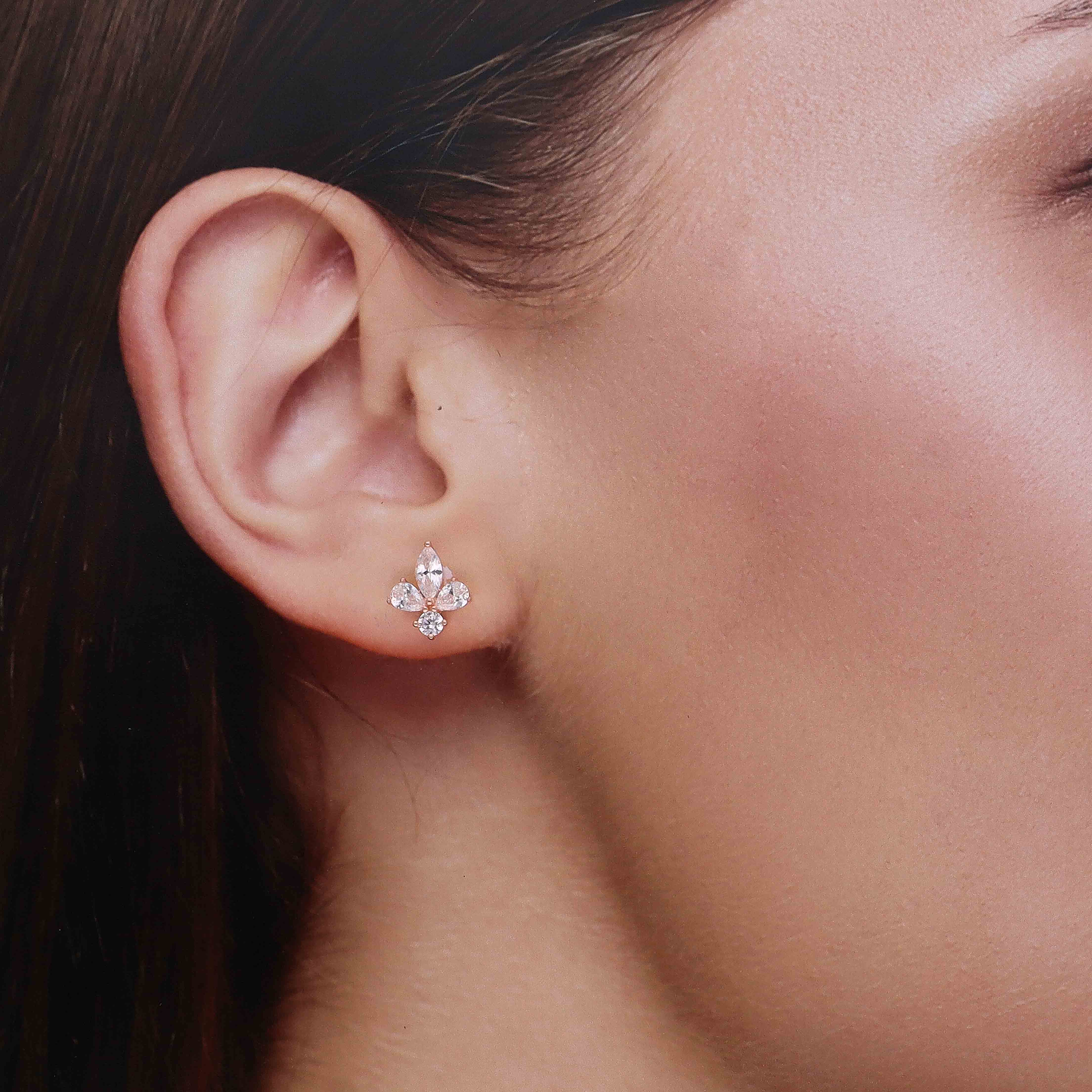 Dainty Sterling Silver Flower Studs - Image 5