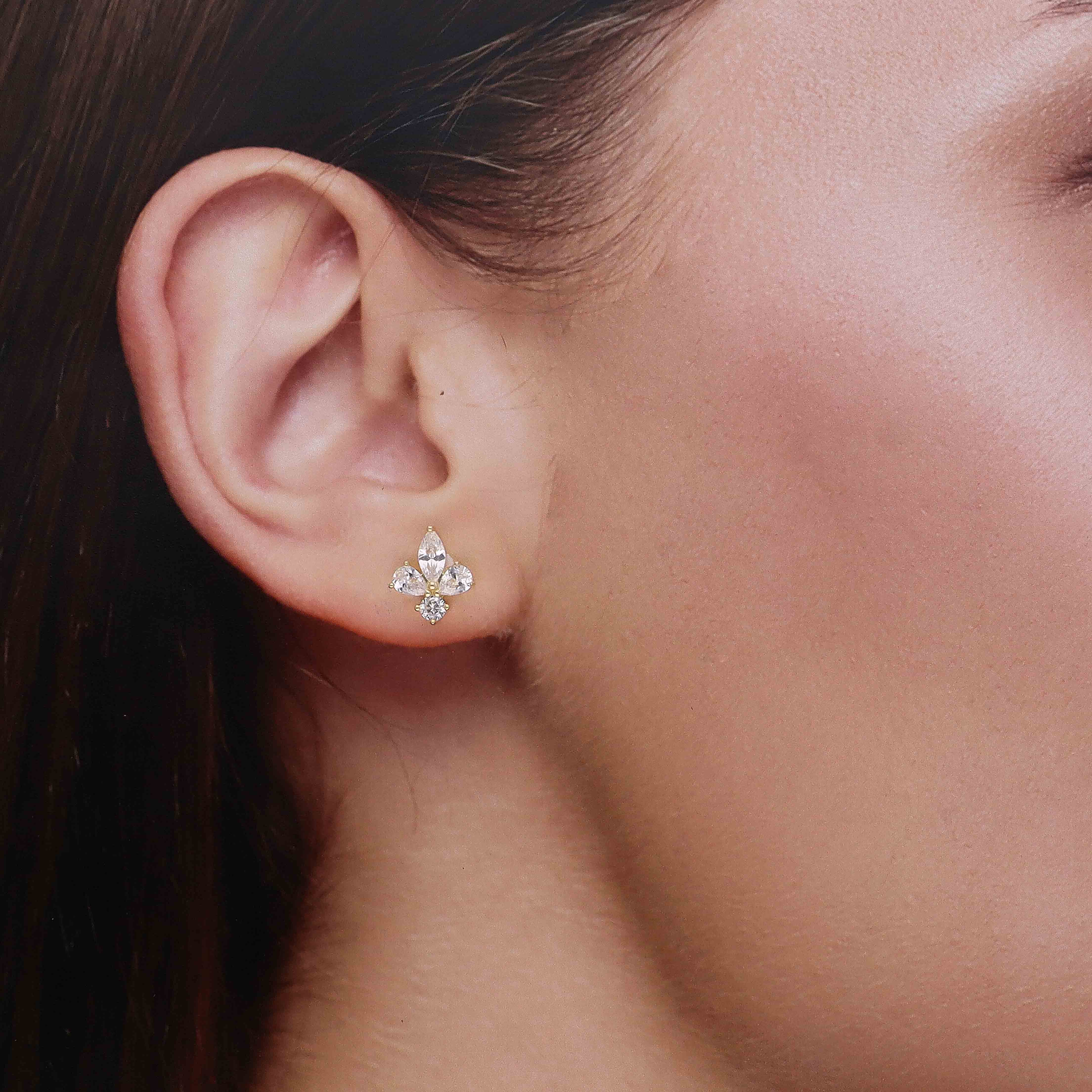 Dainty Sterling Silver Flower Studs - Image 6