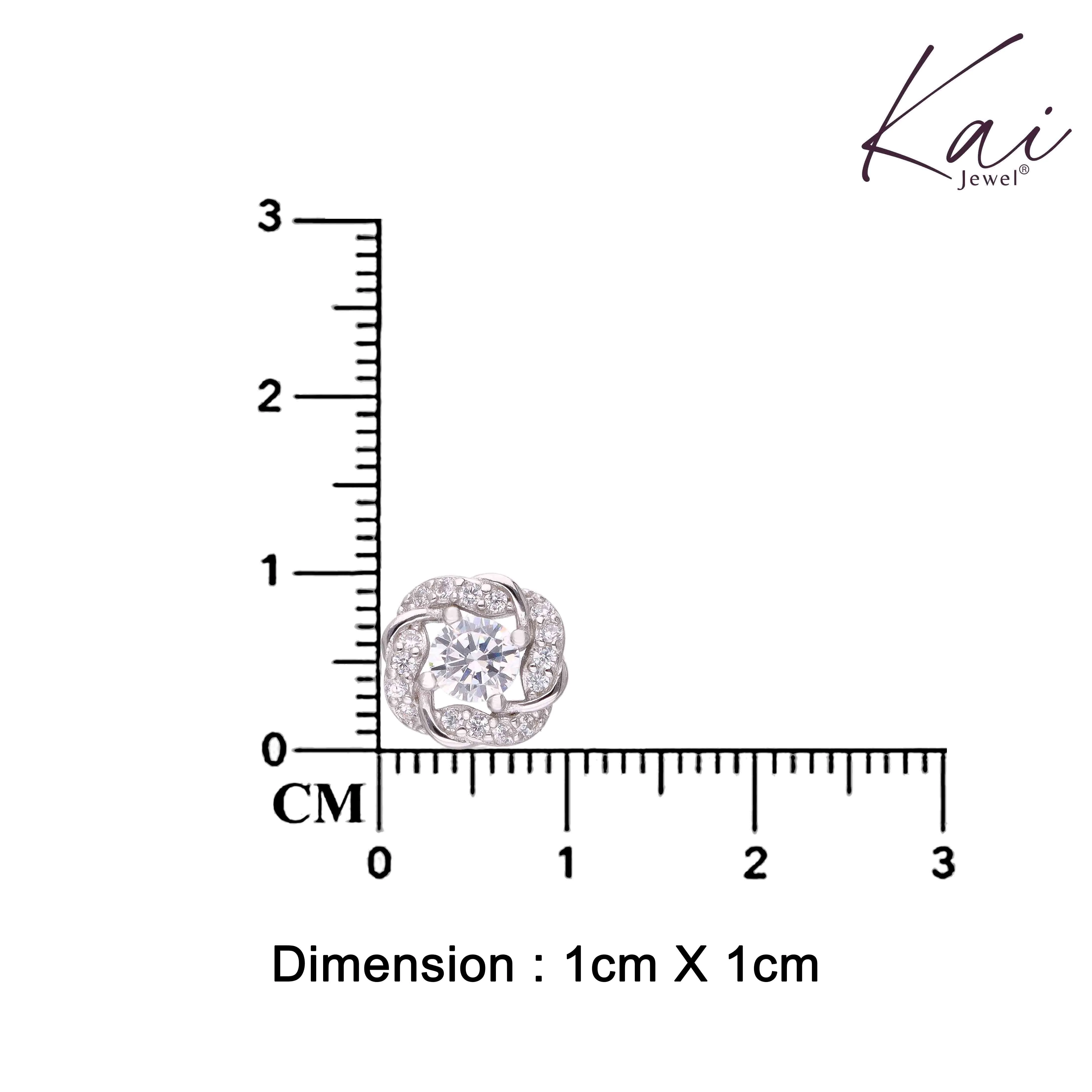 Elegant Sparkle Floral Cluster Studs - Image 6