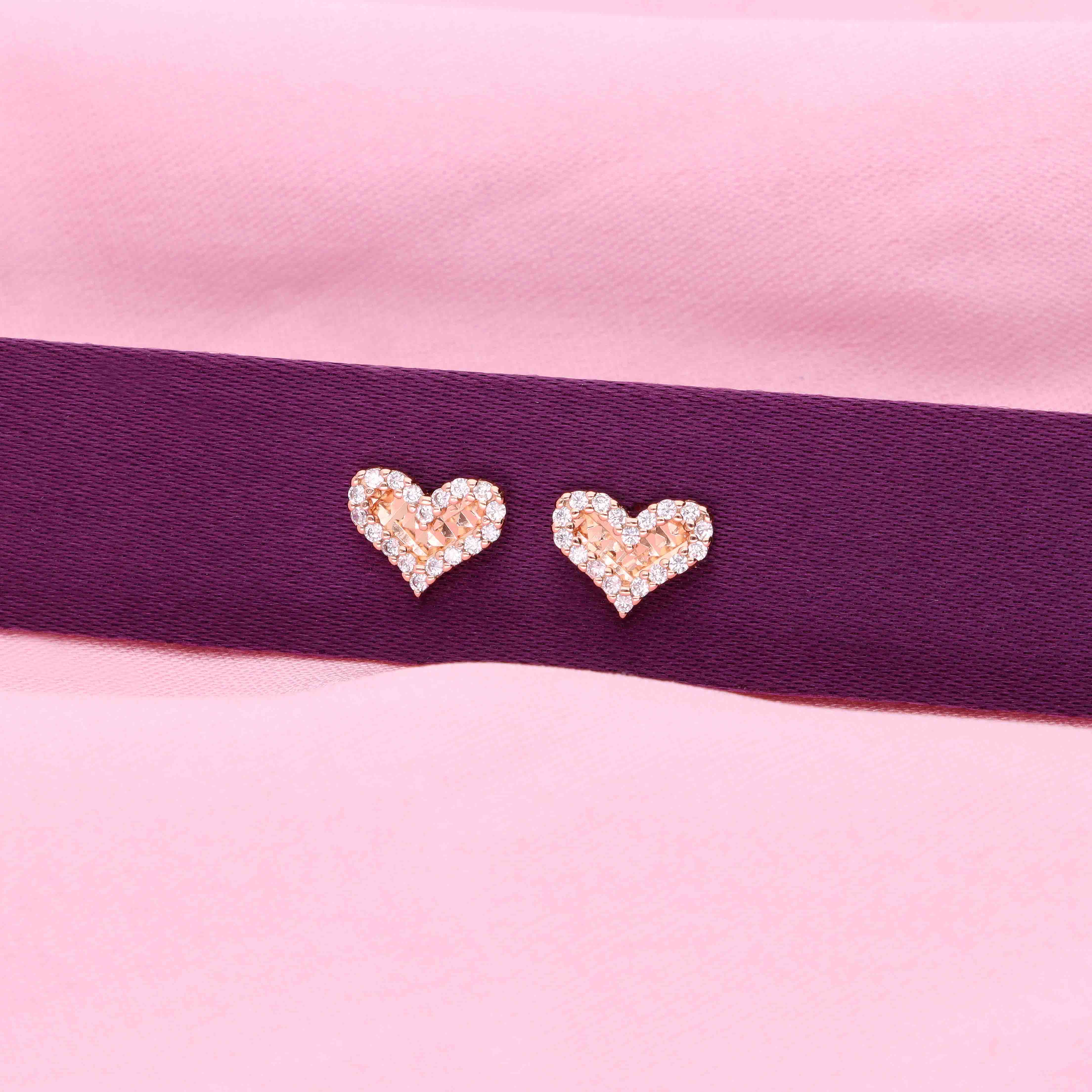 Minimalistic Heart-shaped Silver Earrings - Image 2