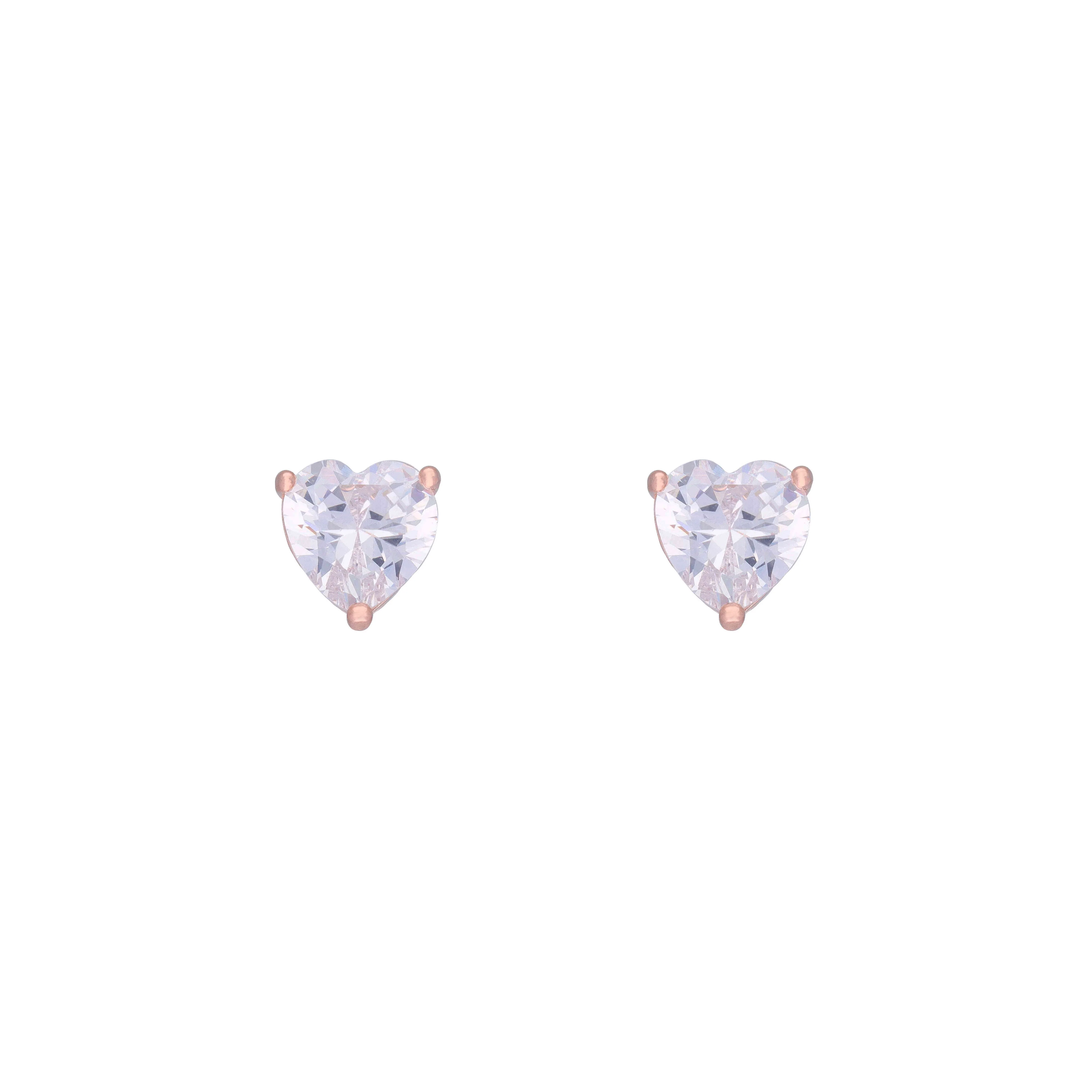 Minimalistic Crystal Cut Diamond Silver Earrings - Image 4