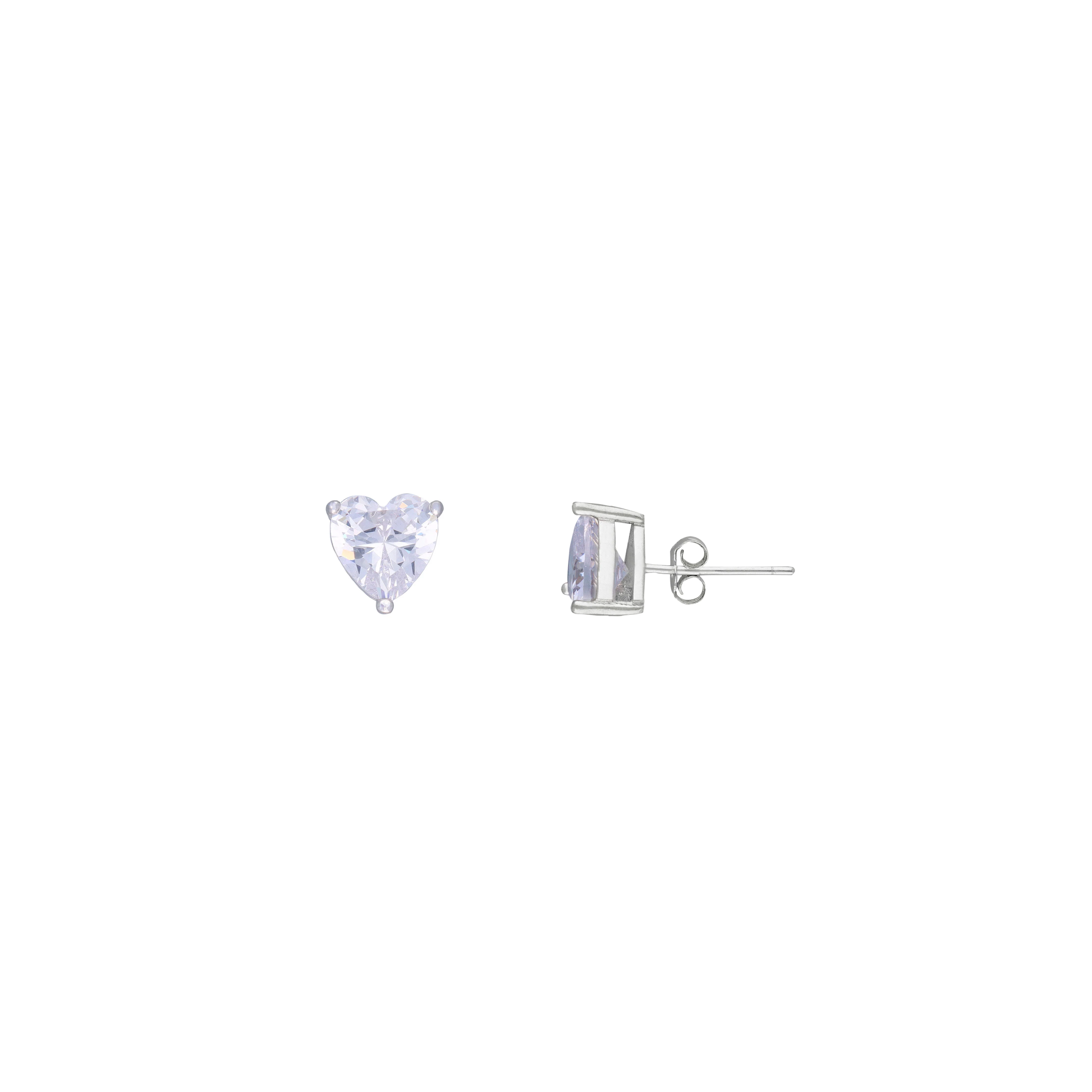 Minimalistic Crystal Cut Diamond Silver Earrings - Image 5