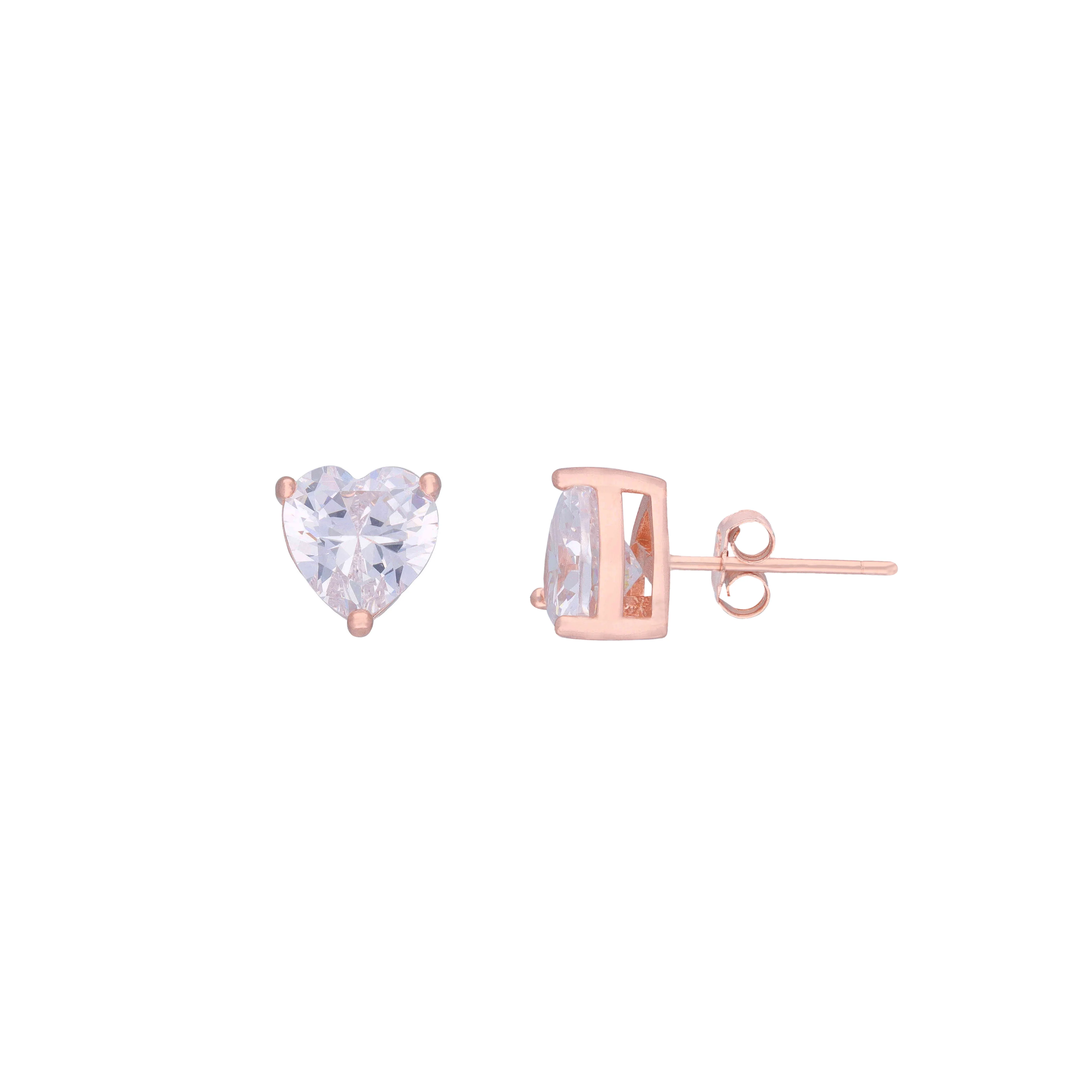 Minimalistic Crystal Cut Diamond Silver Earrings - Image 6