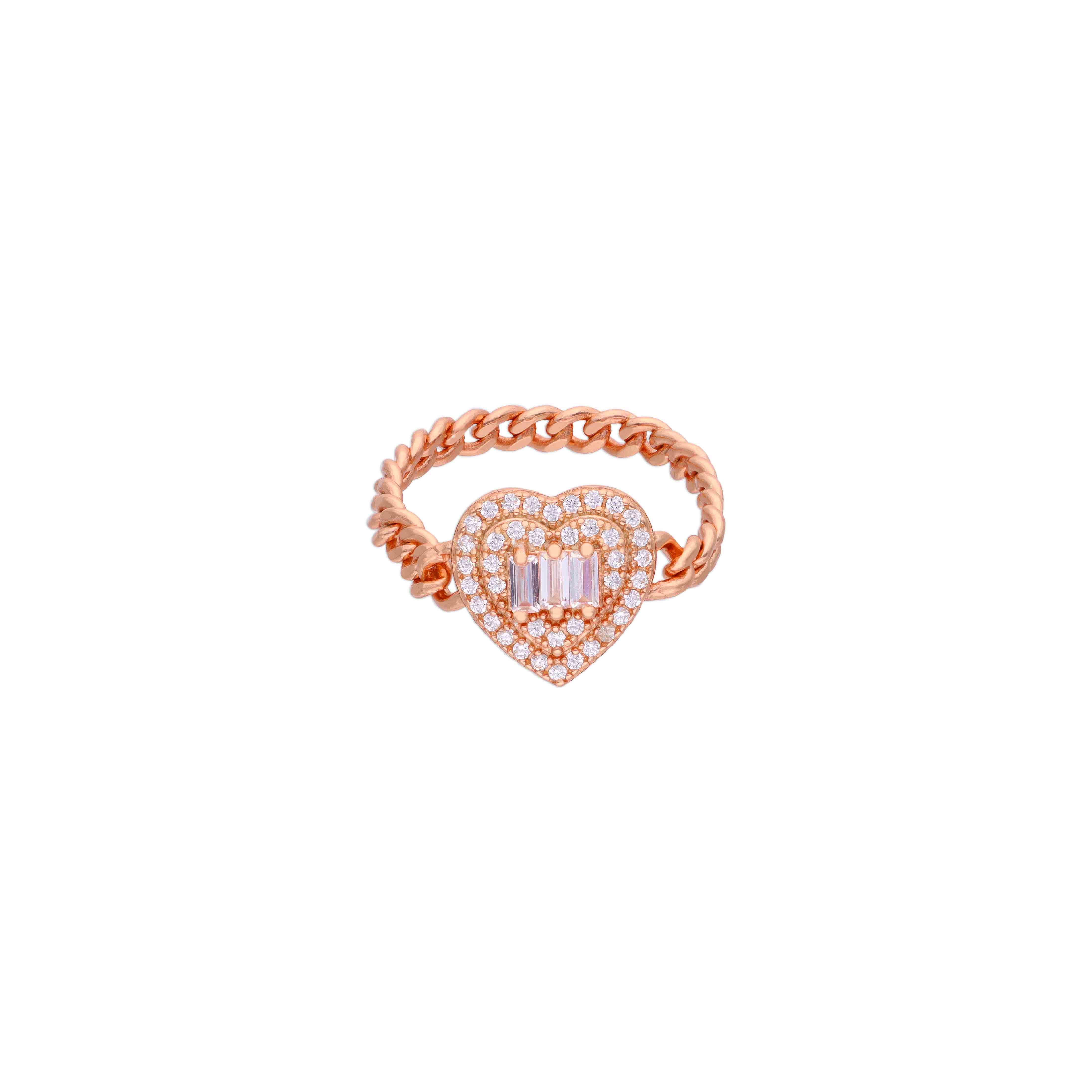 Aesthetic Intricate Heart Silver Ring - Image 4