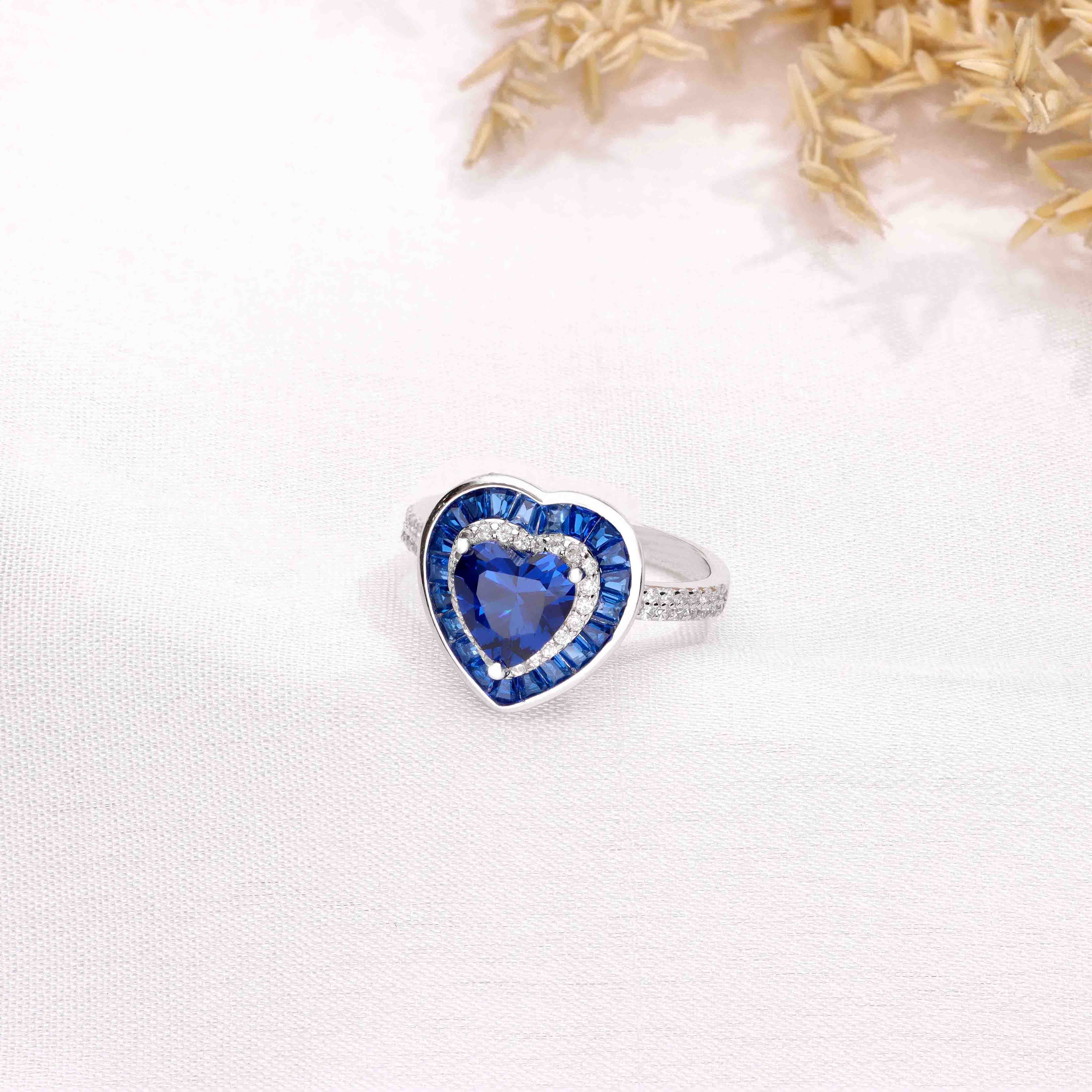 Pink Heart Full Of Love Statement Silver Ring - Image 7