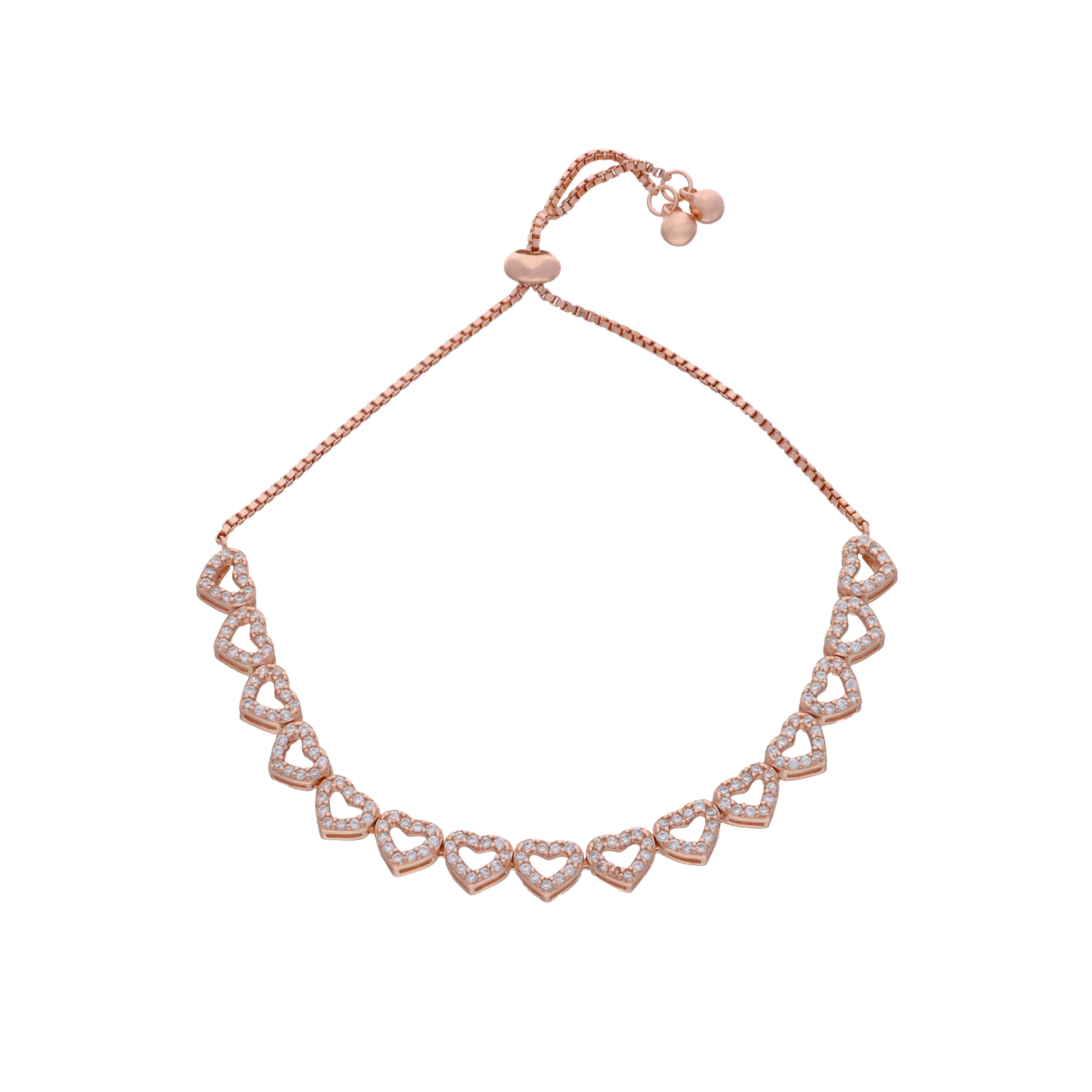 The Band of Hearts Silver Chain Bracelet - Image 6