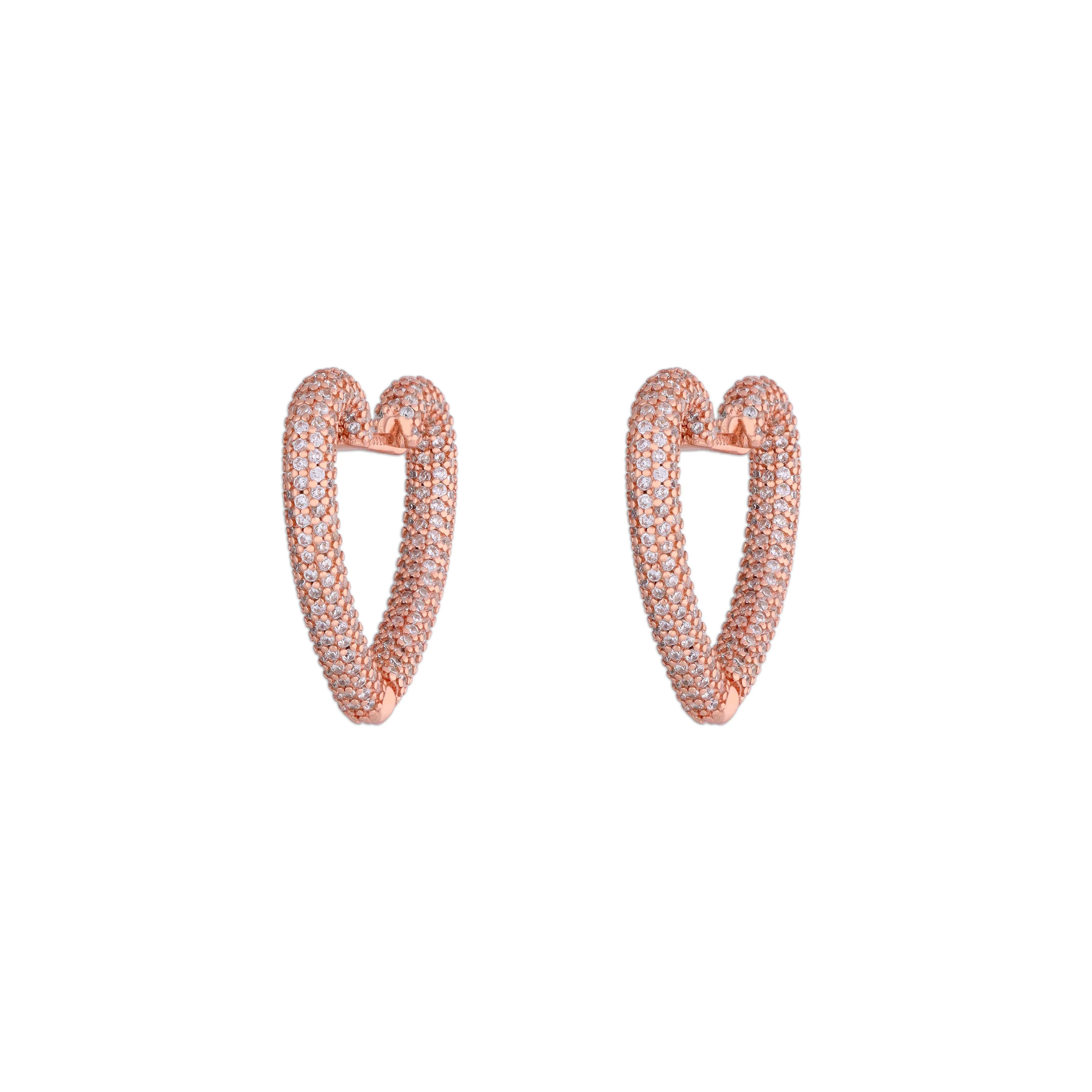 Conjoined Hearts Silver Earrings - Image 4