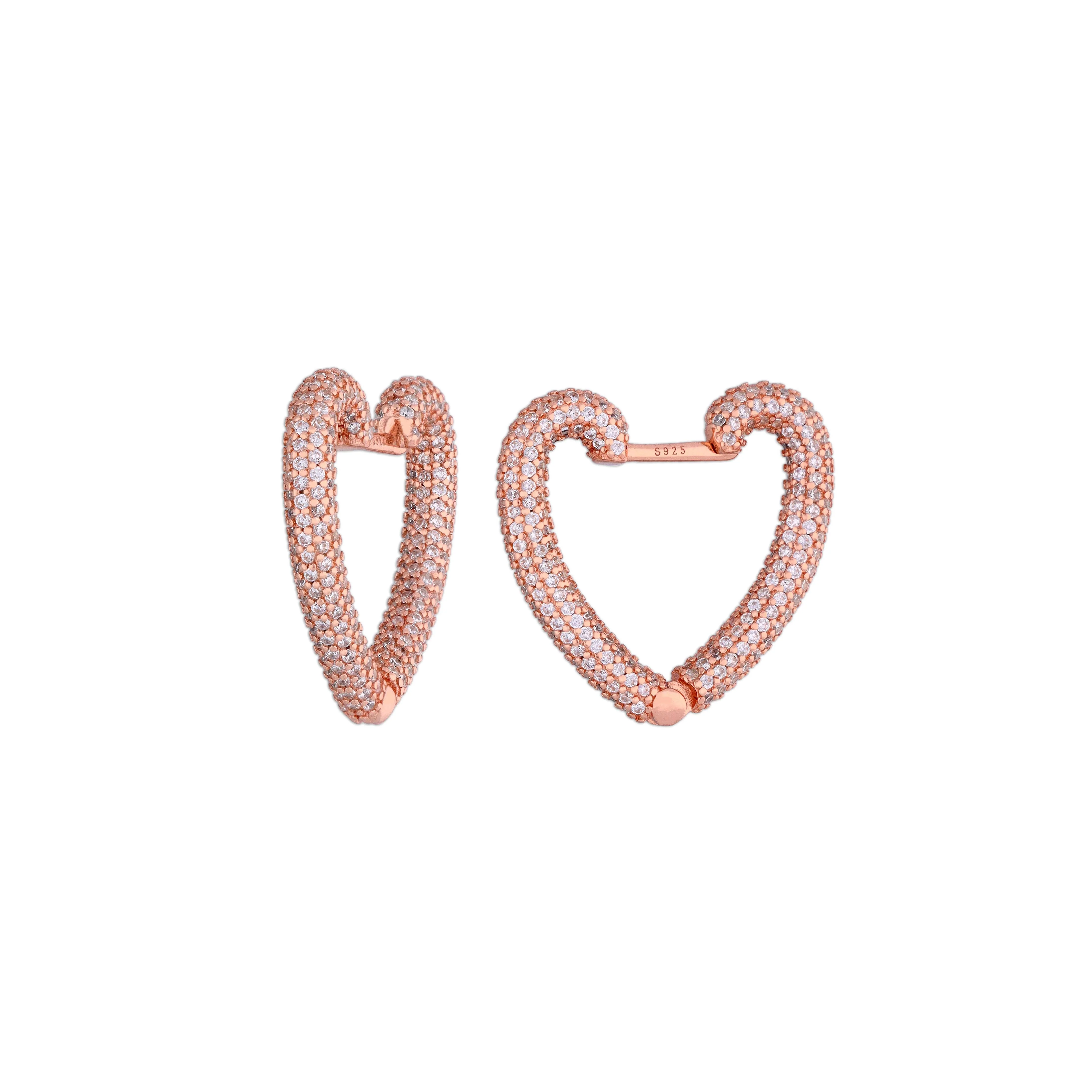 Conjoined Hearts Silver Earrings - Image 6