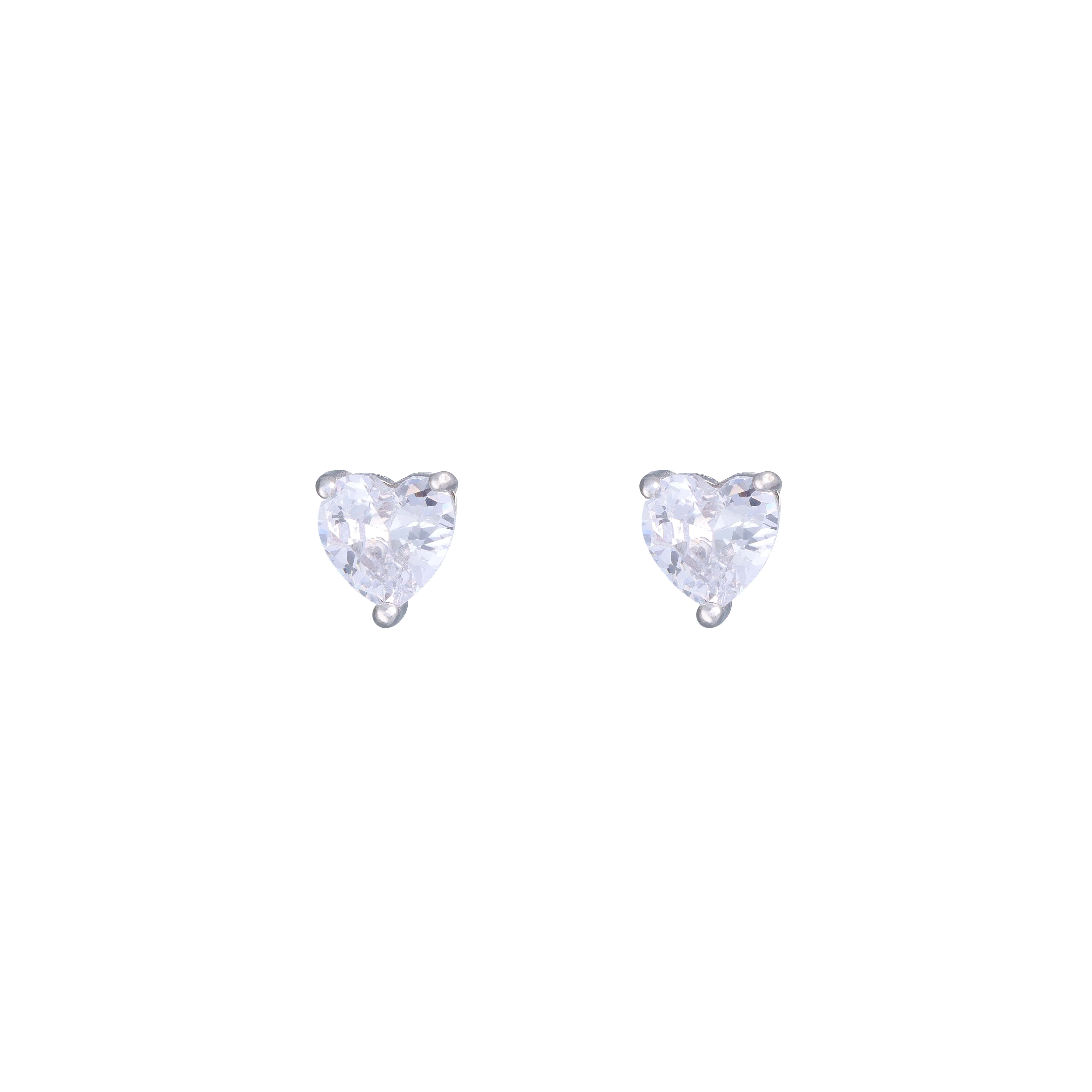 Dainty Hearts Silver Earrings - Image 3