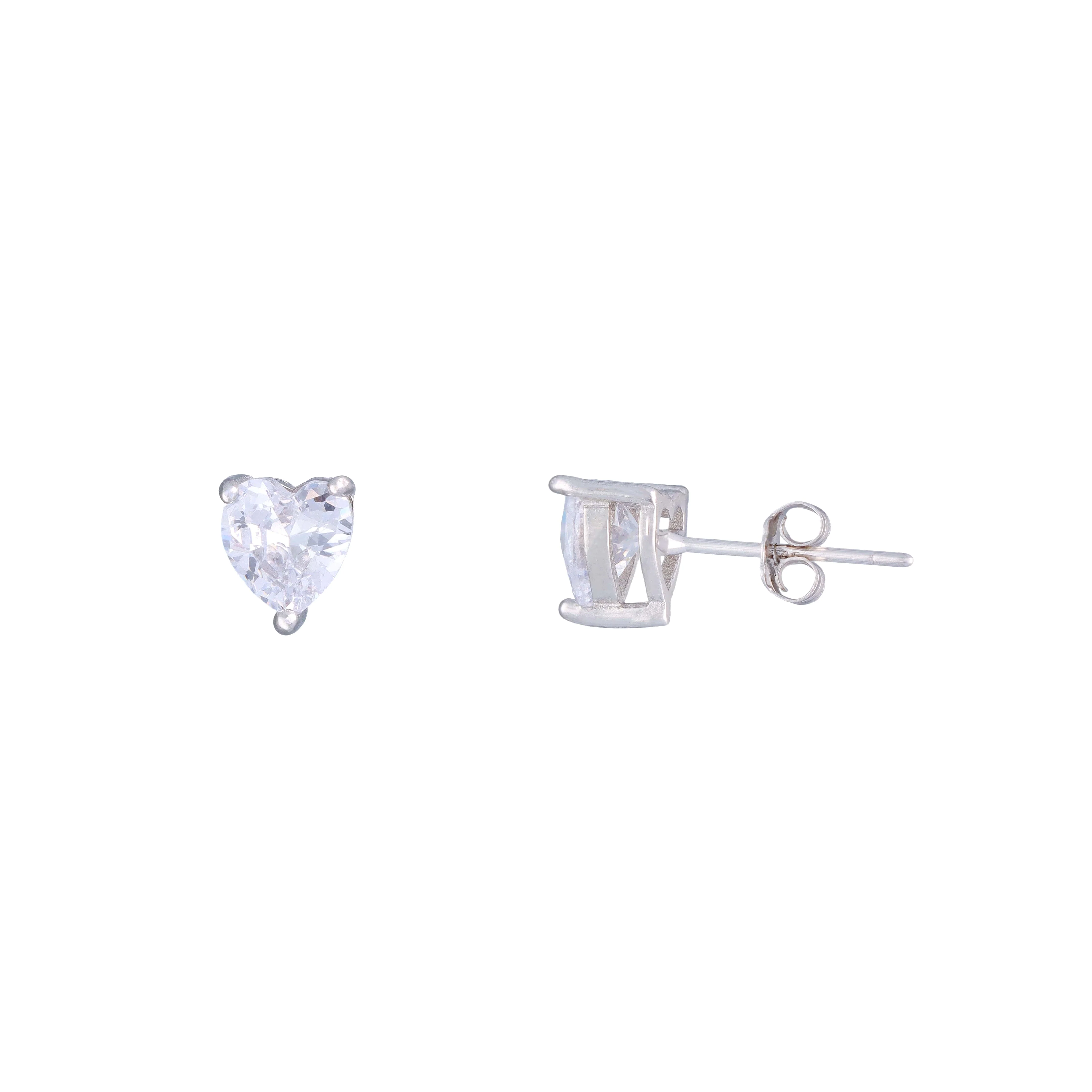Dainty Hearts Silver Earrings - Image 5