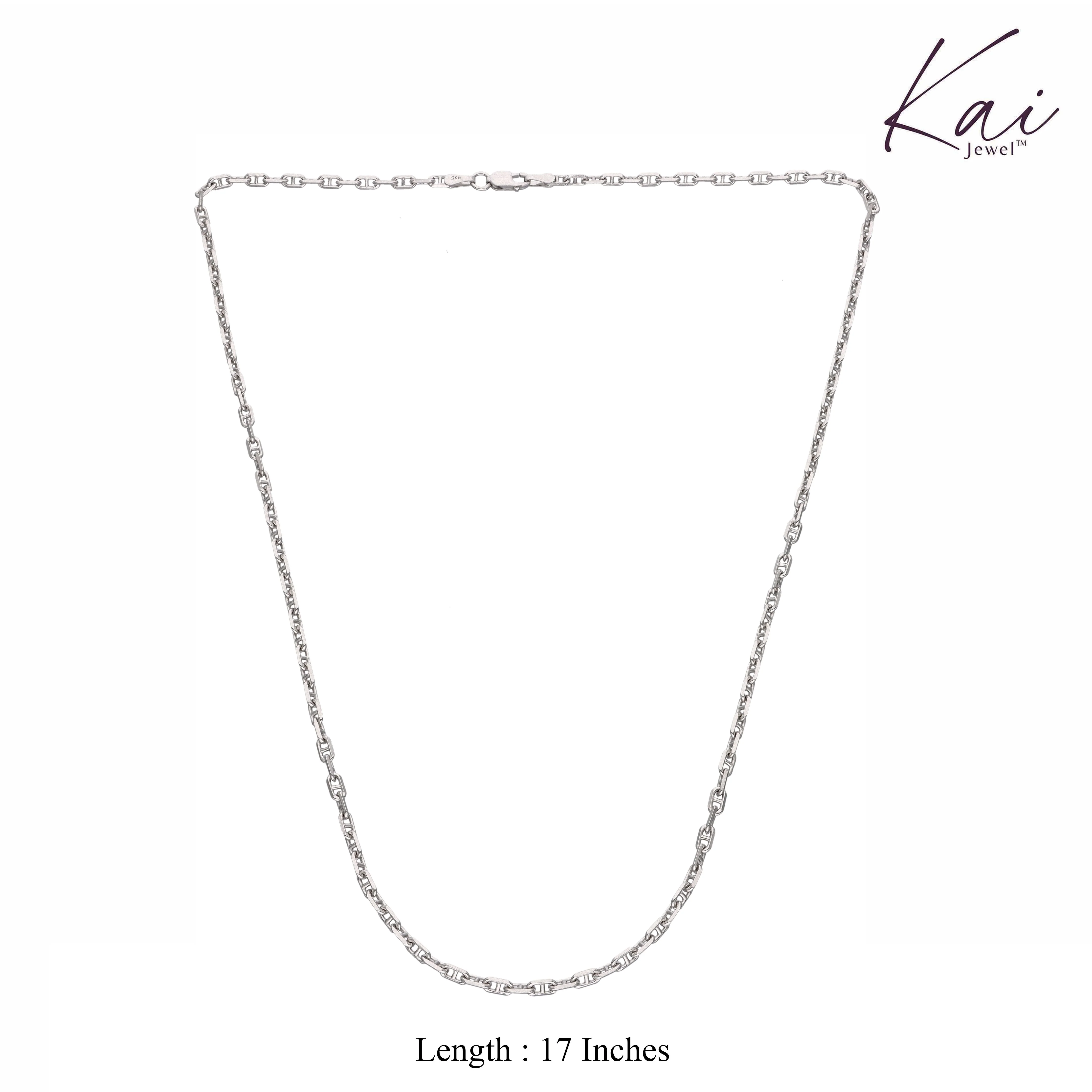 Sterling Chain-Link Silver Chain Necklace - Image 3