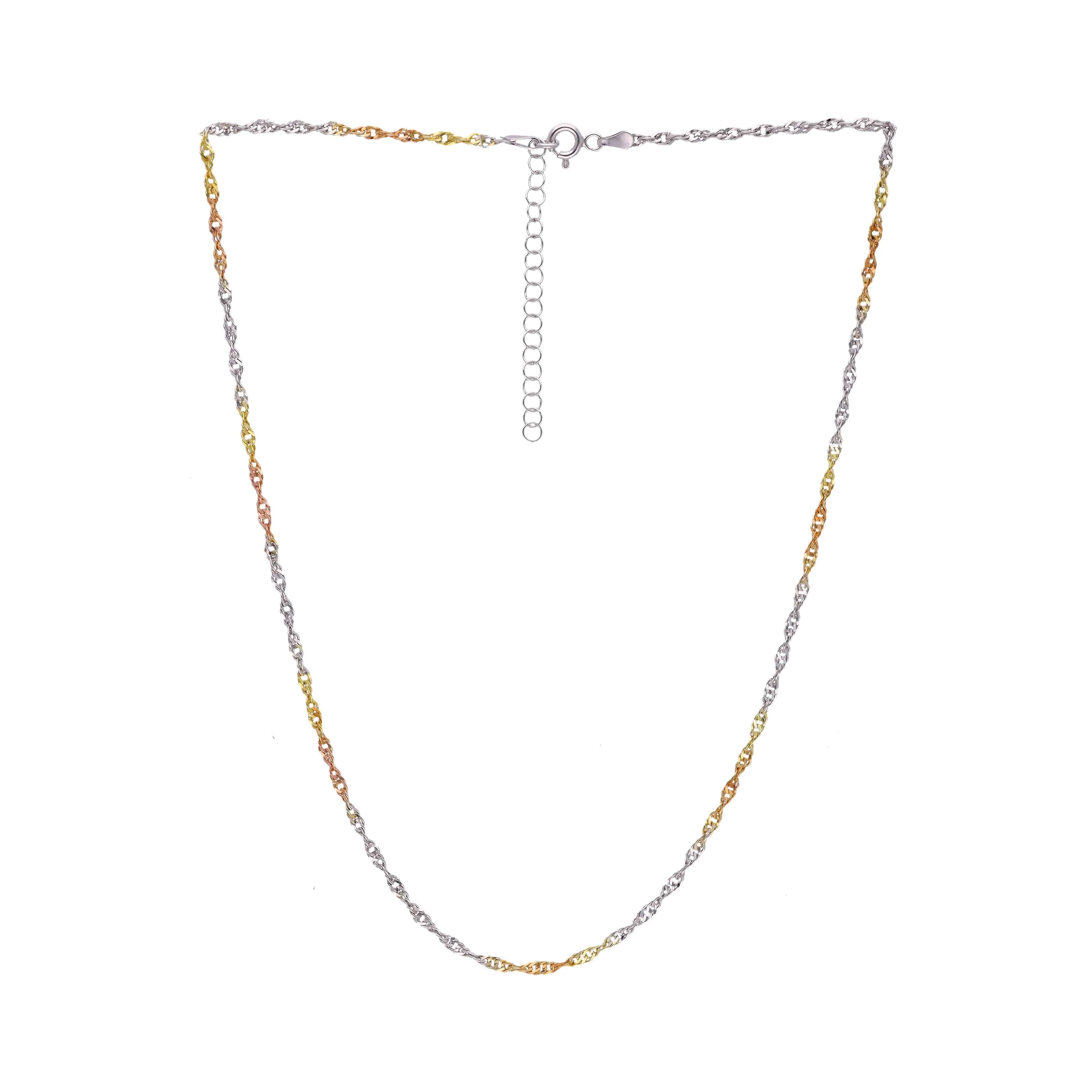Sterling Silver Twirled Link Chain - Image 3