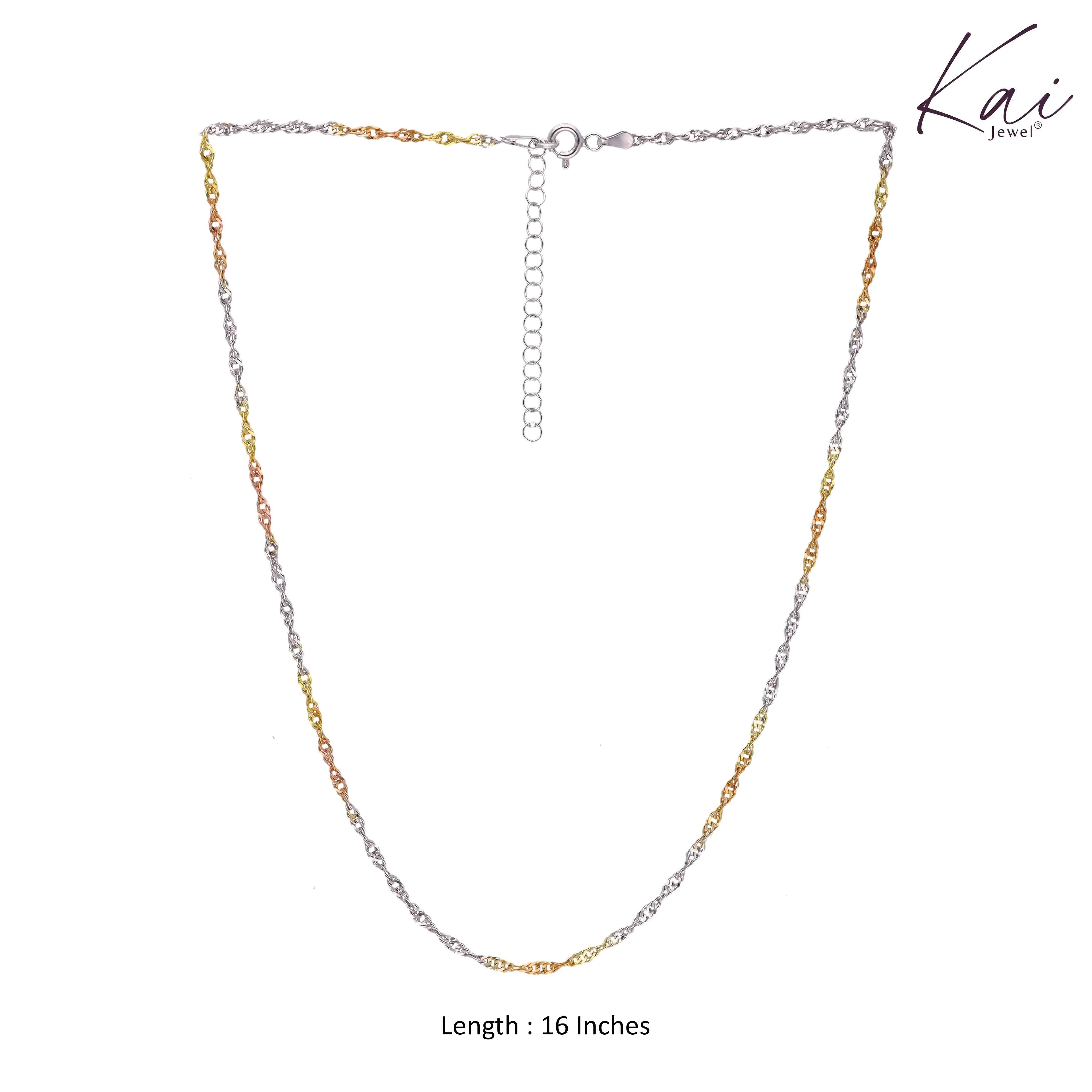 Sterling Silver Twirled Link Chain - Image 4