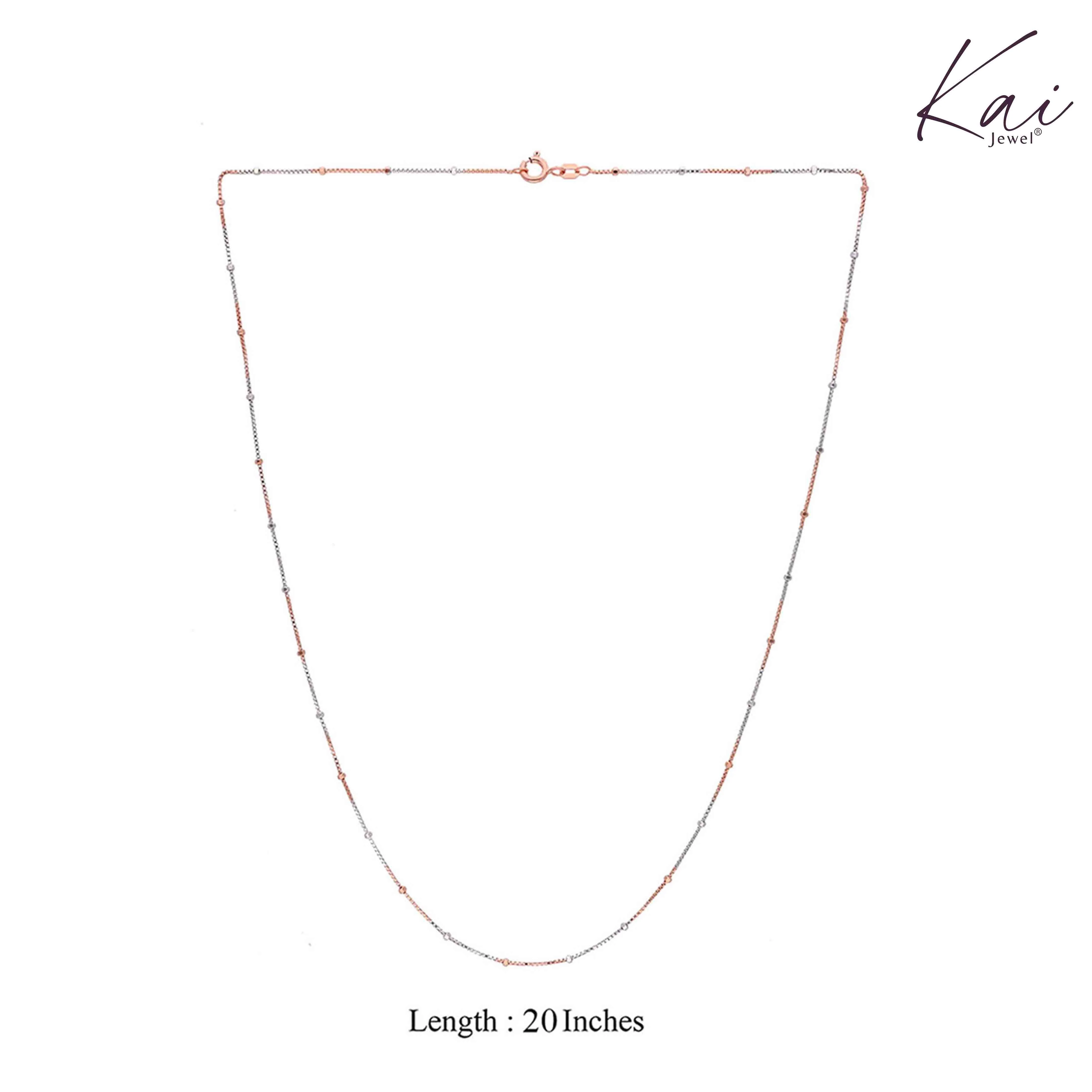 Sterling Silver Dual Tone Ball Chain - Image 5