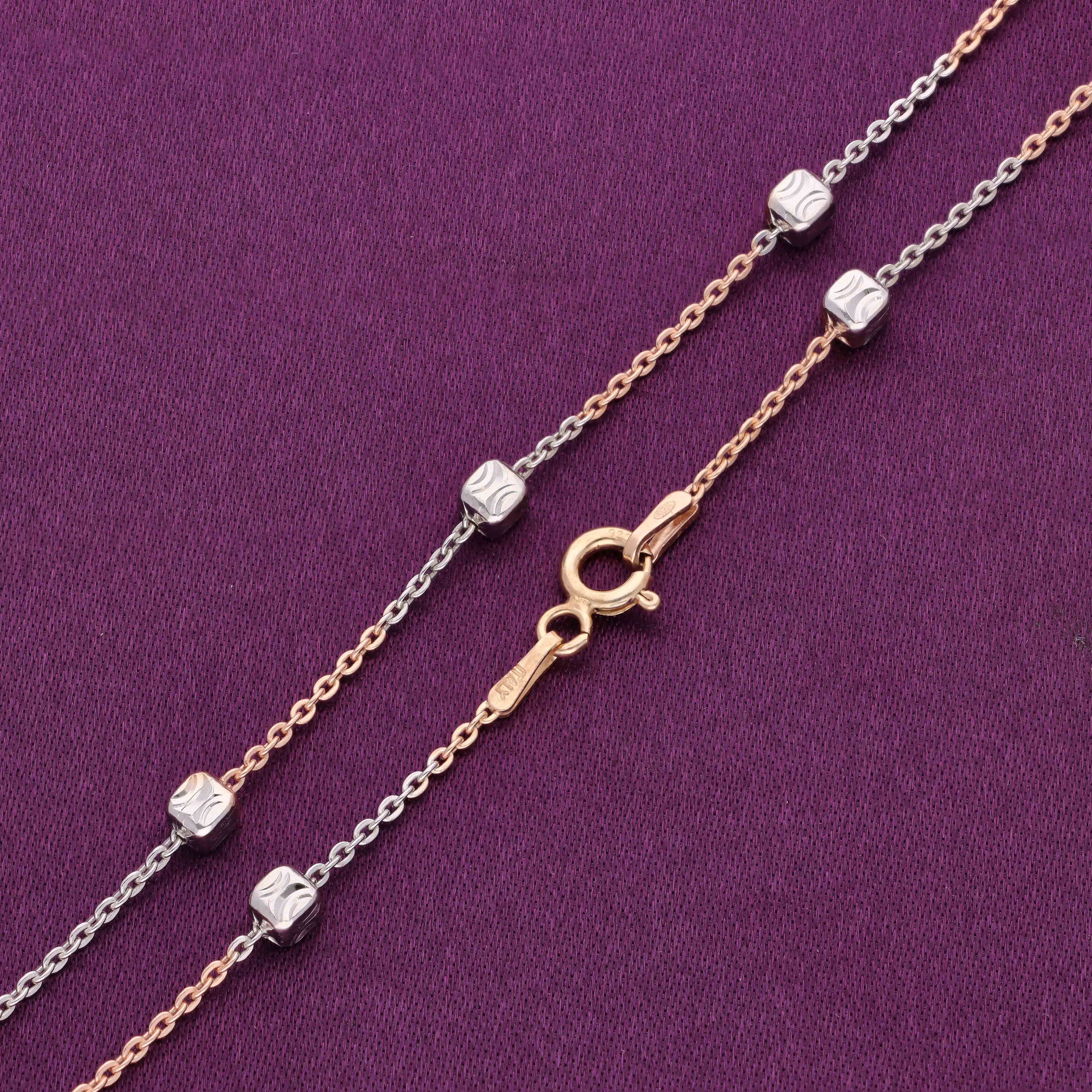 Elegant Two-Tone Silver Chain - Image 3