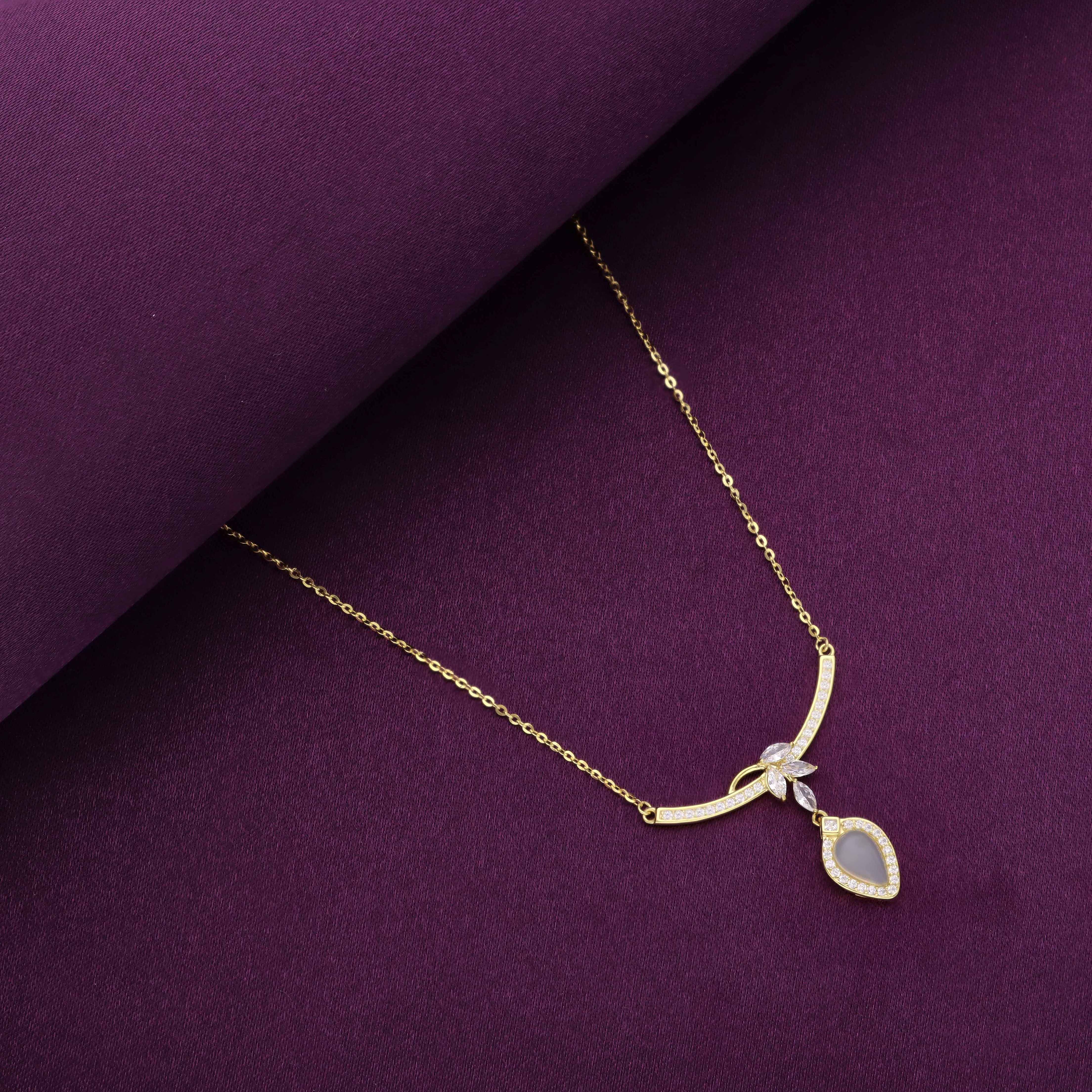 Grace Drop Silver Chain Necklace - Image 6