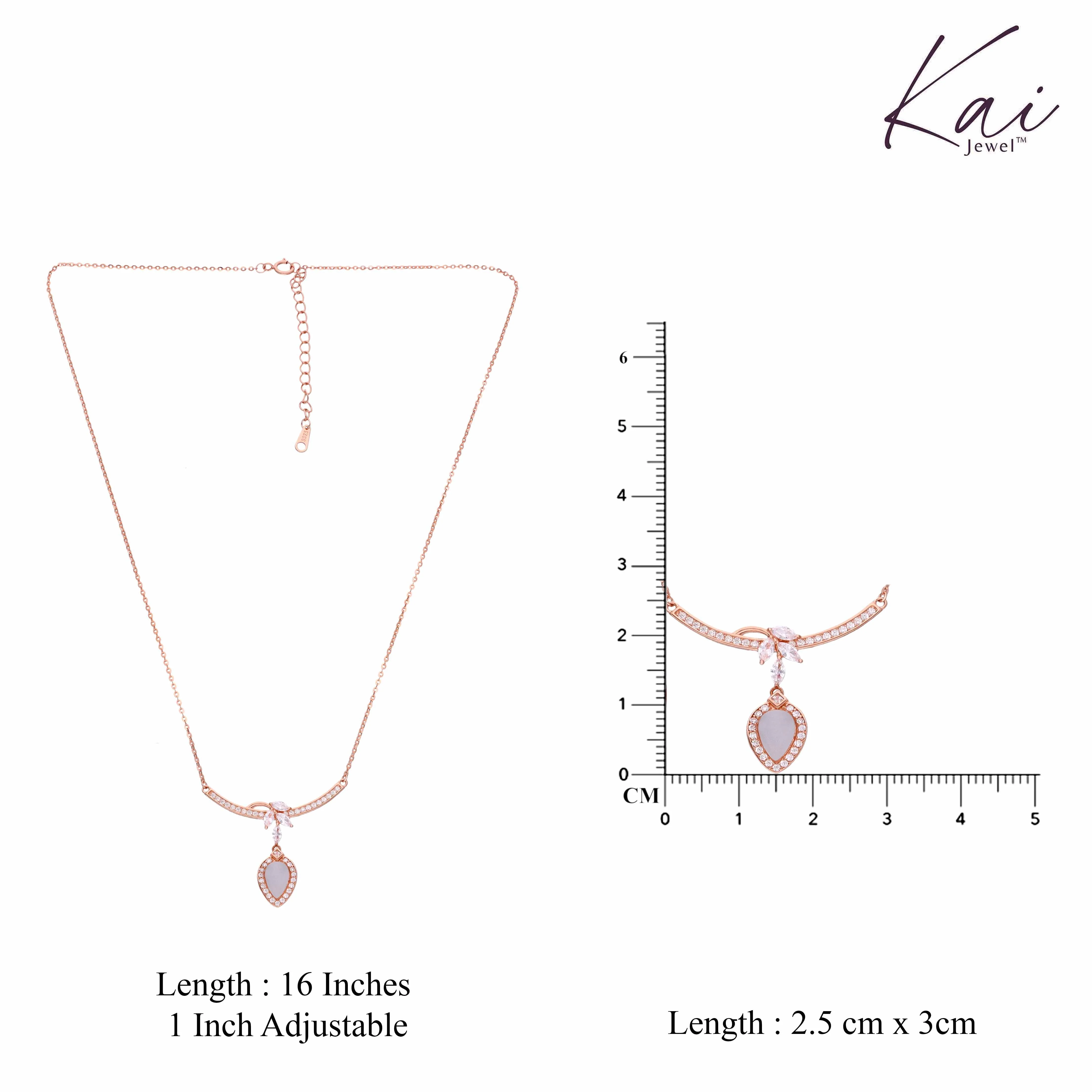 Grace Drop Silver Chain Necklace - Image 8